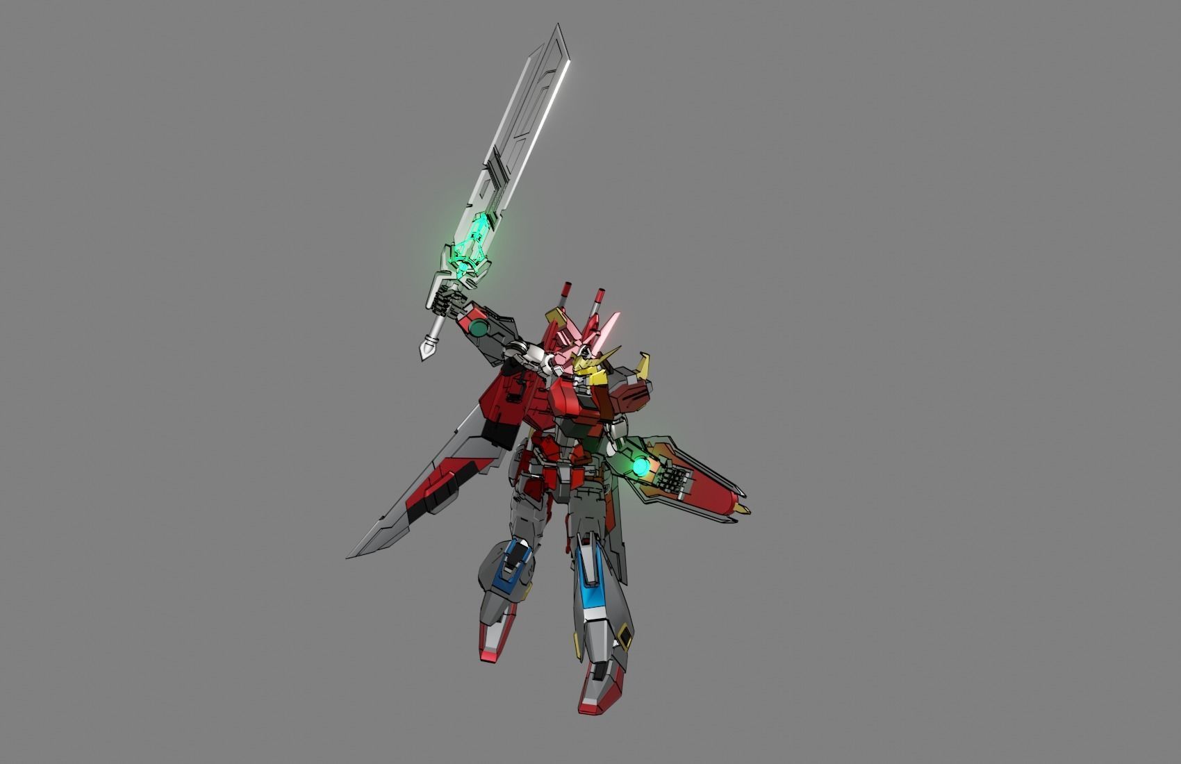 Attacker Gundam 22 3D model_24