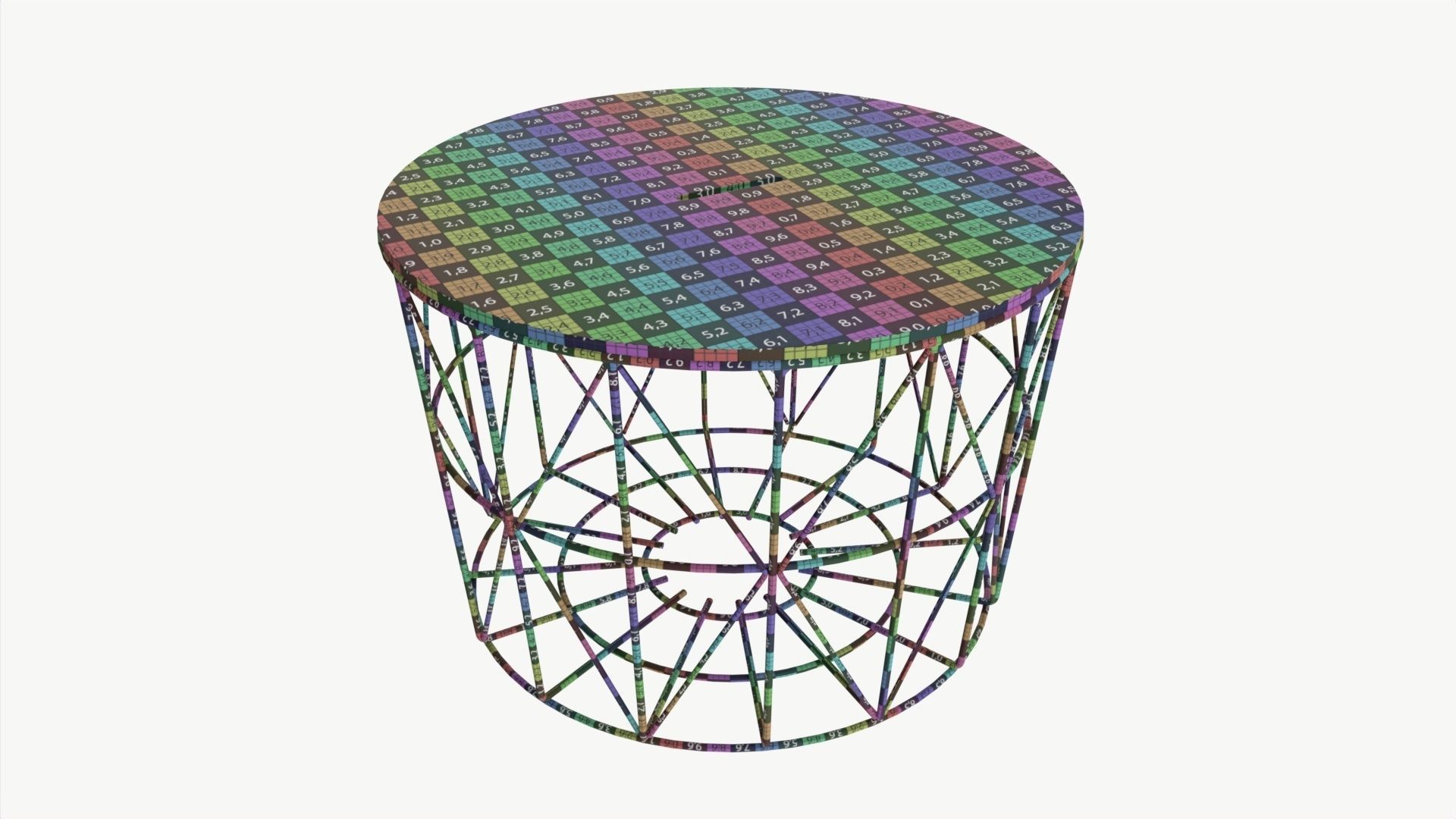 Coffee table Helena round 03 3D model_6