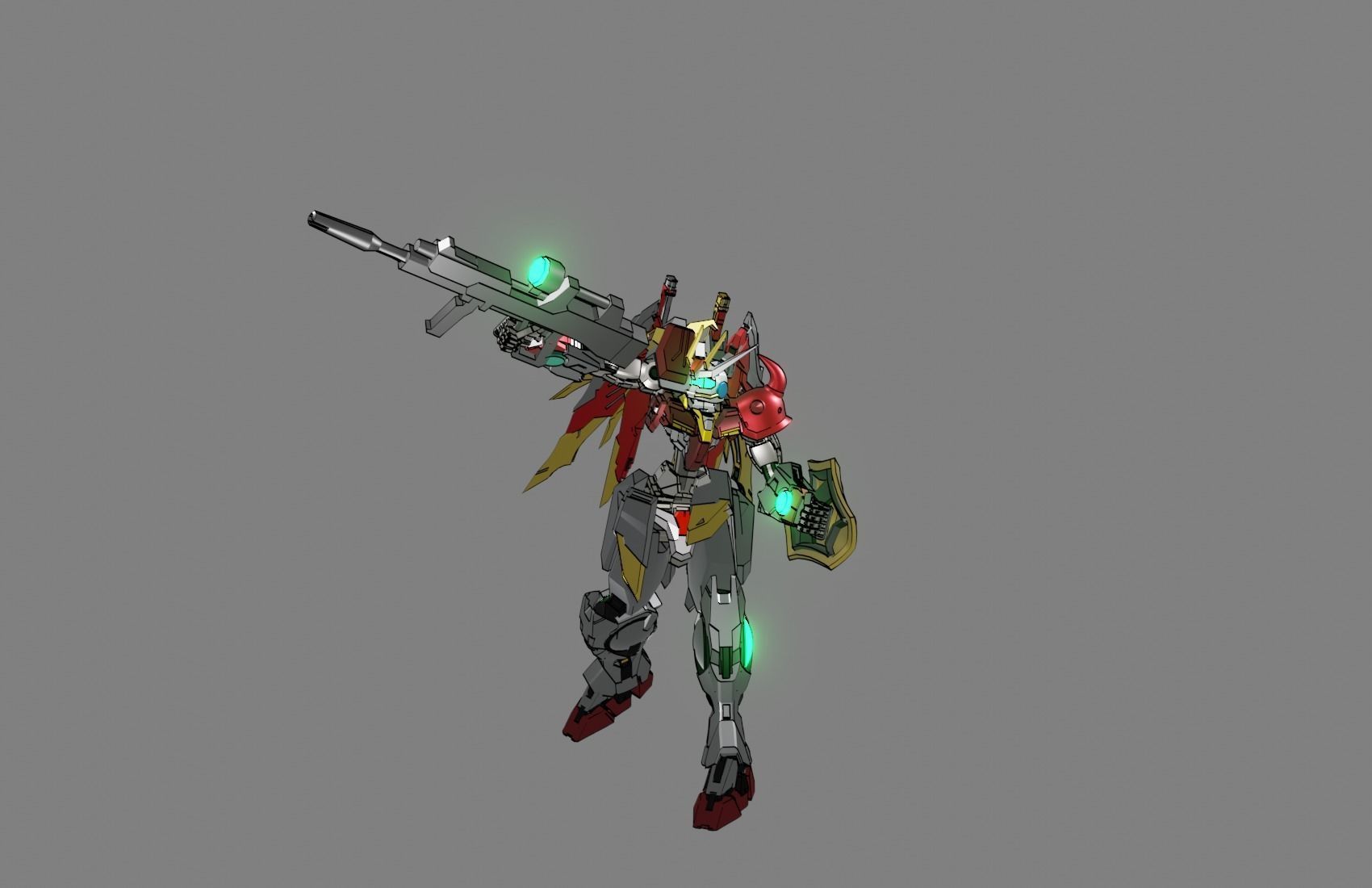 Attacker Gundam 21 3D model_10