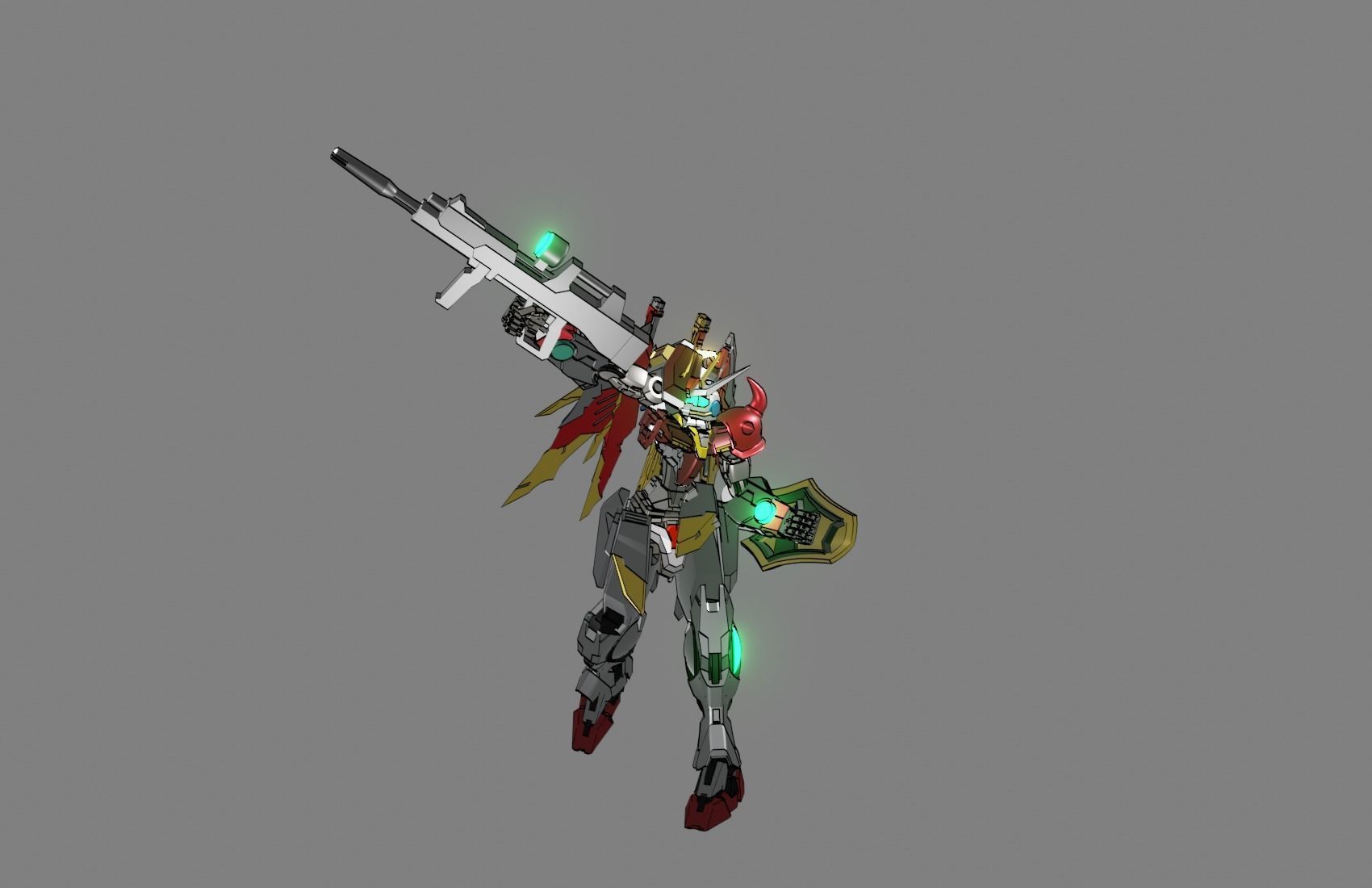 Attacker Gundam 21 3D model_13