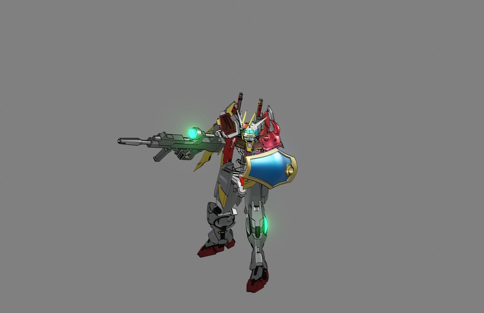 Attacker Gundam 21 3D model_8