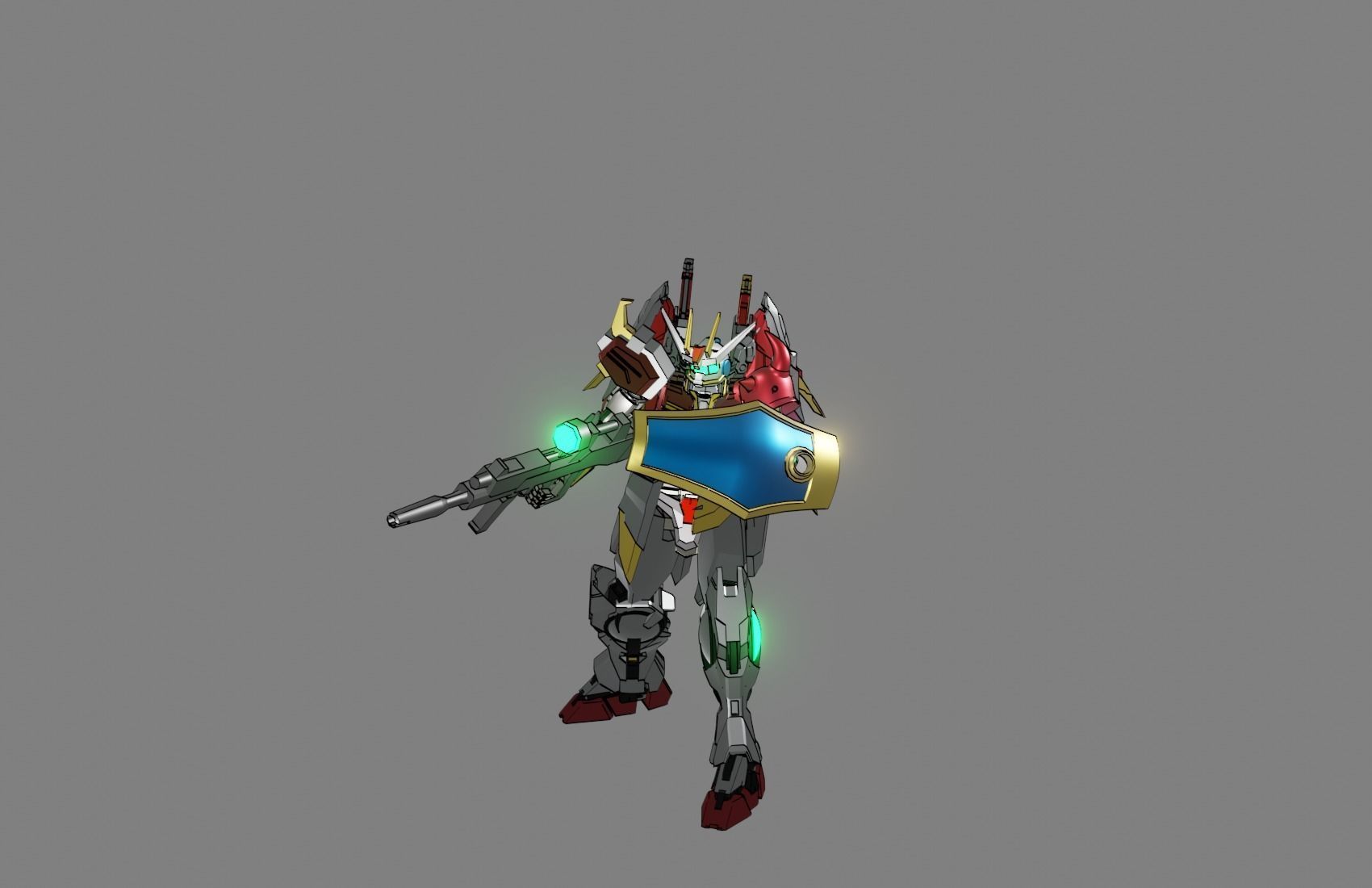 Attacker Gundam 21 3D model_7
