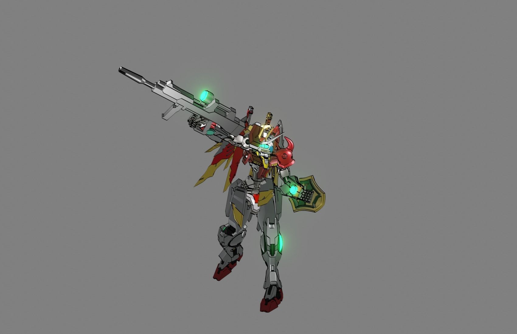 Attacker Gundam 21 3D model_11