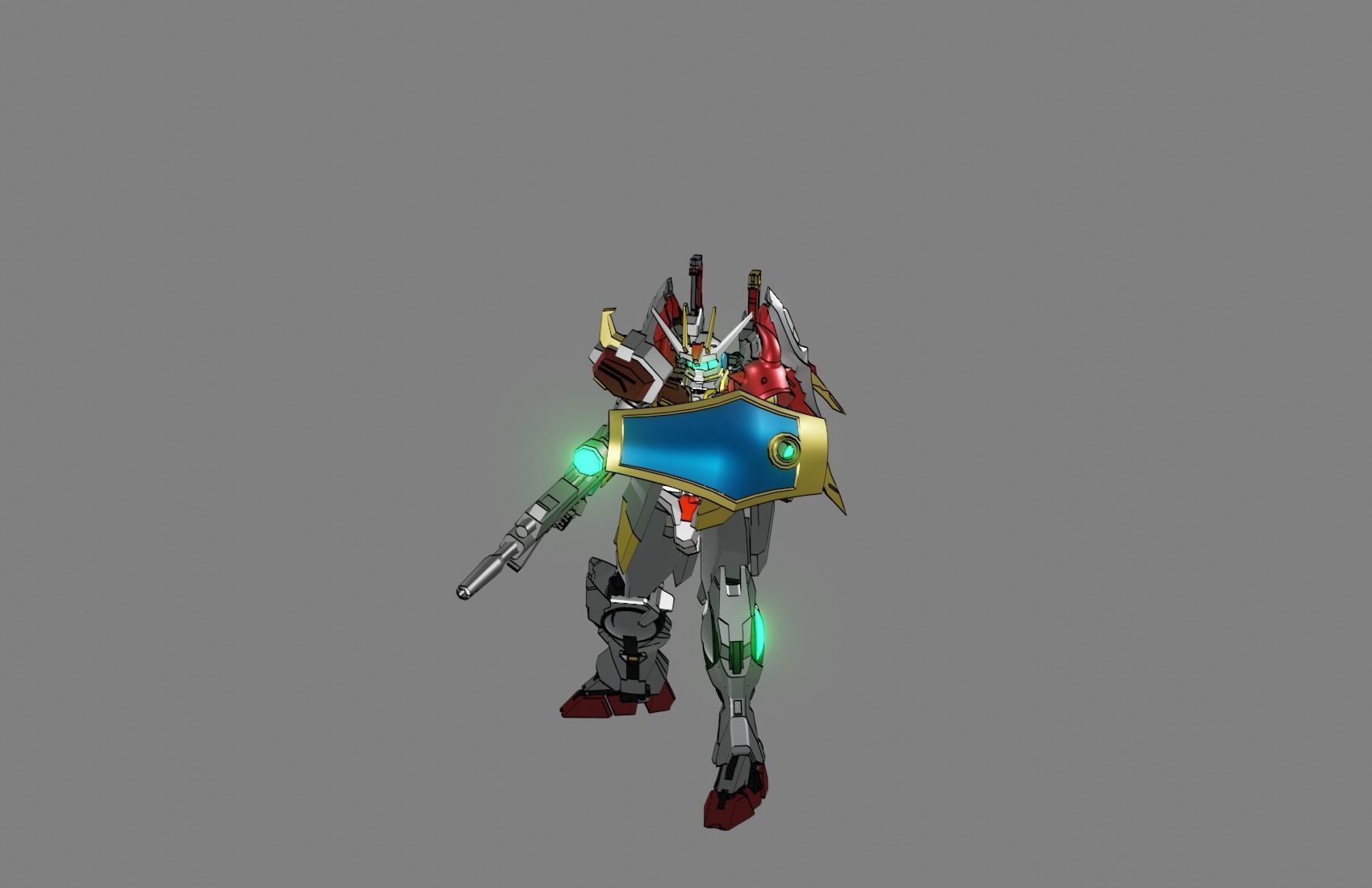Attacker Gundam 21 3D model_6