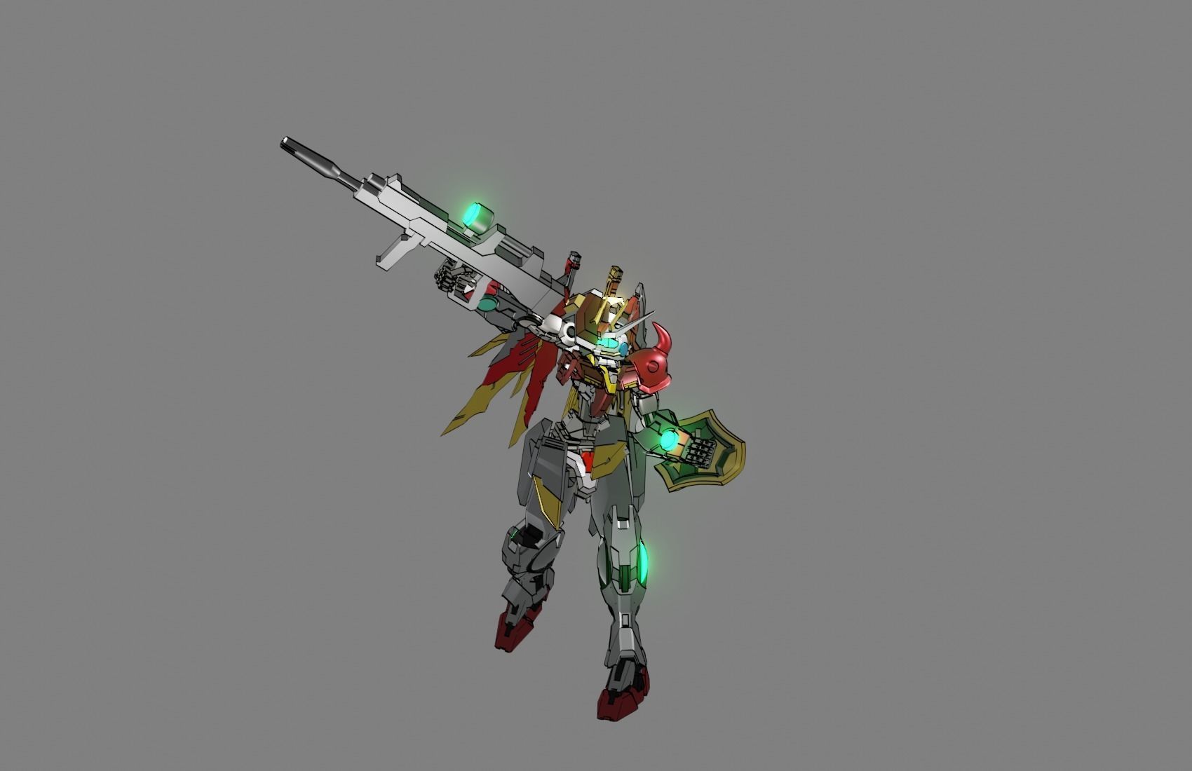 Attacker Gundam 21 3D model_12