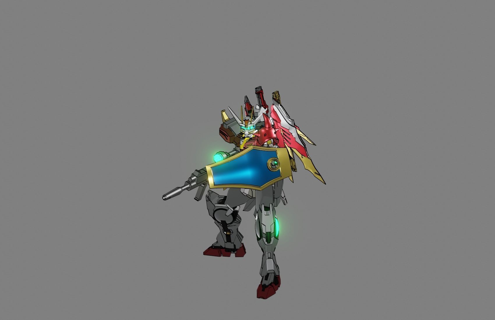 Attacker Gundam 21 3D model_1