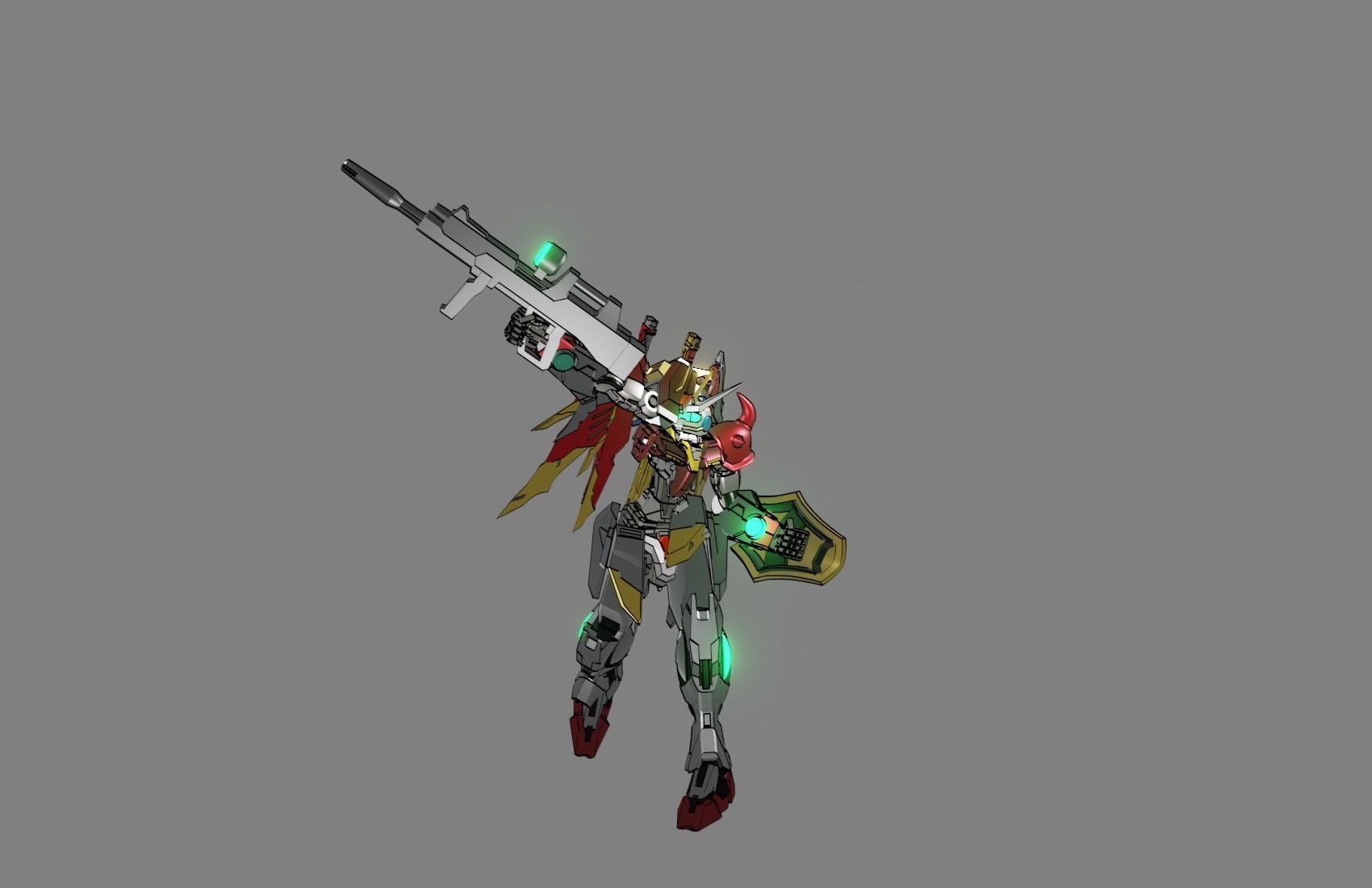 Attacker Gundam 21 3D model_16