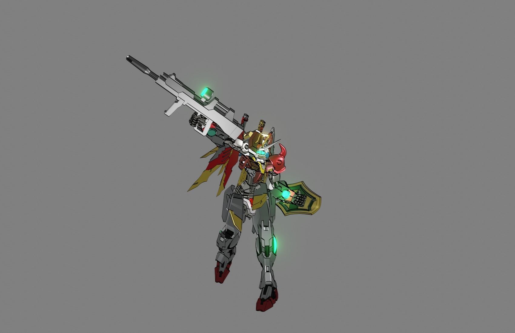 Attacker Gundam 21 3D model_14