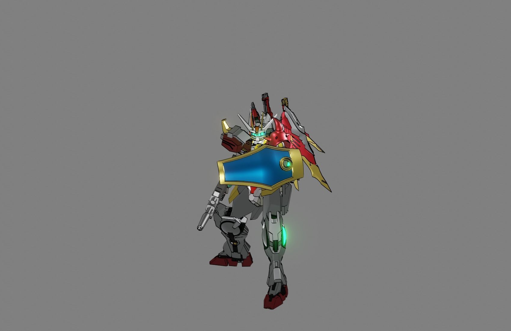 Attacker Gundam 21 3D model_4