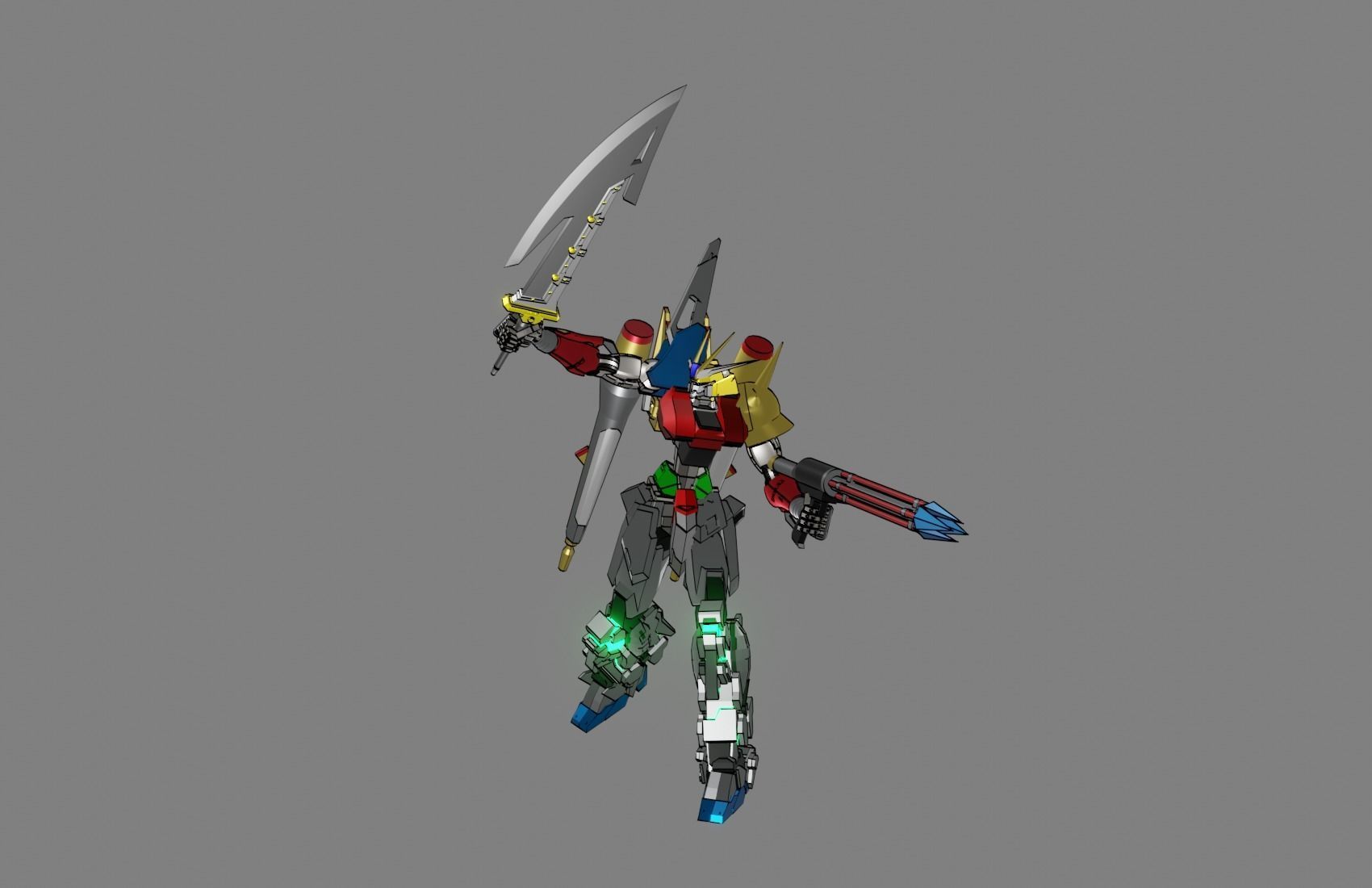 Attacker Gundam 20 3D model_10