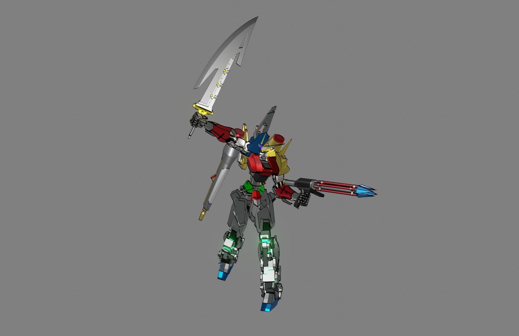 Attacker Gundam 20 3D model_13