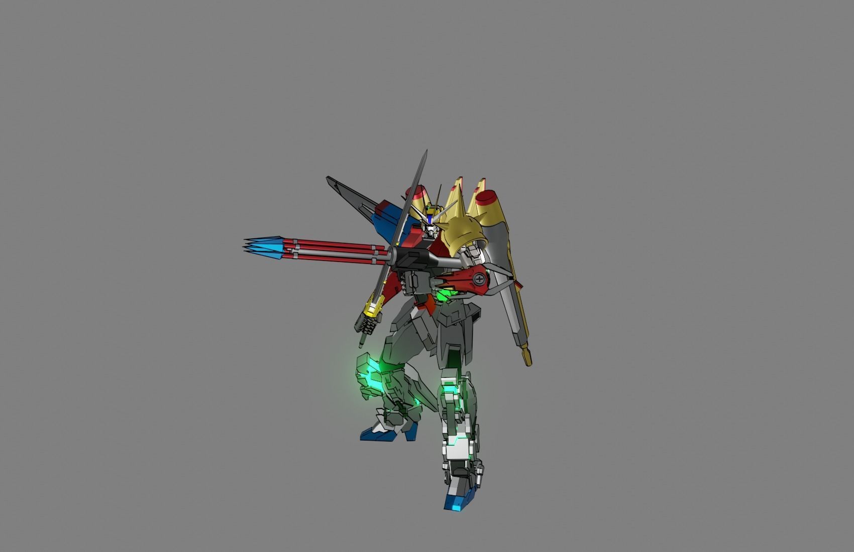 Attacker Gundam 20 3D model_4