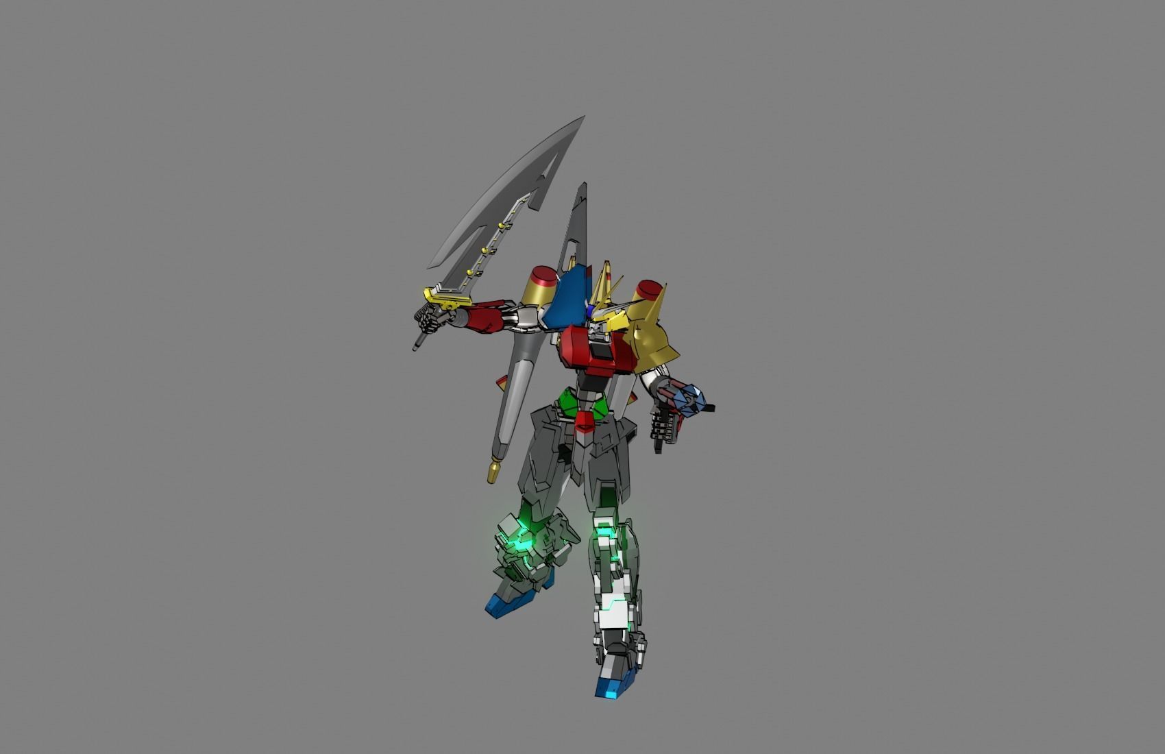 Attacker Gundam 20 3D model_9