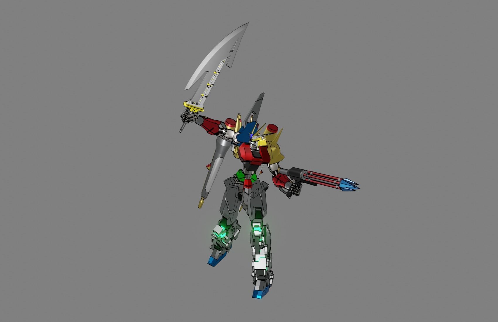 Attacker Gundam 20 3D model_11