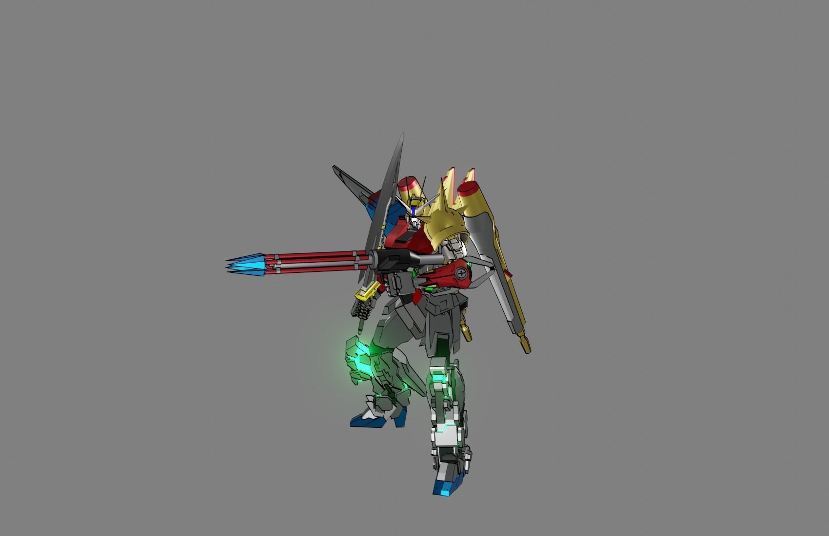 Attacker Gundam 20 3D model_2