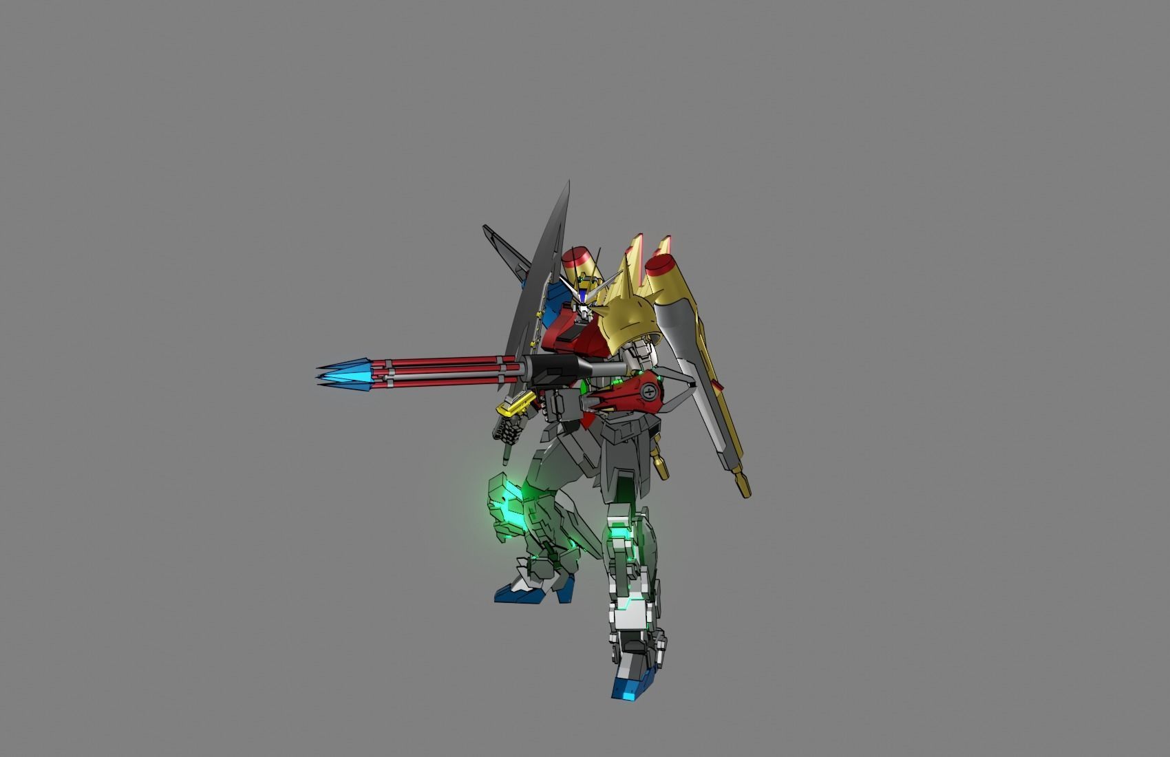 Attacker Gundam 20 3D model_1