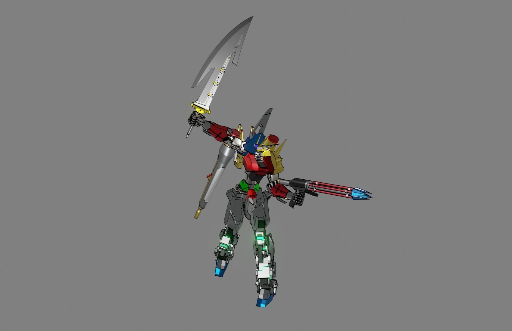 Attacker Gundam 20 3D model_14