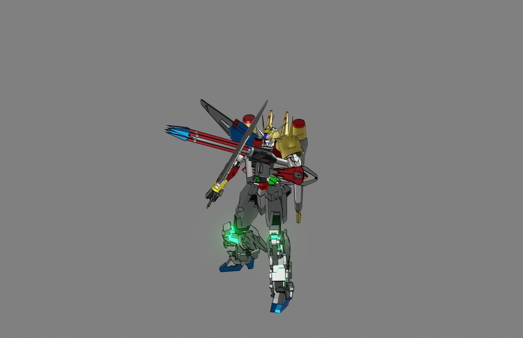Attacker Gundam 20 3D model_6