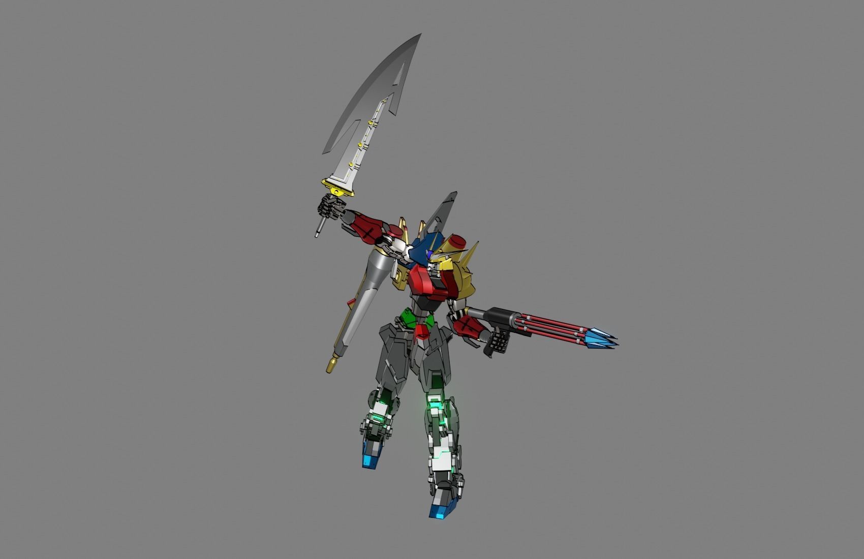 Attacker Gundam 20 3D model_16