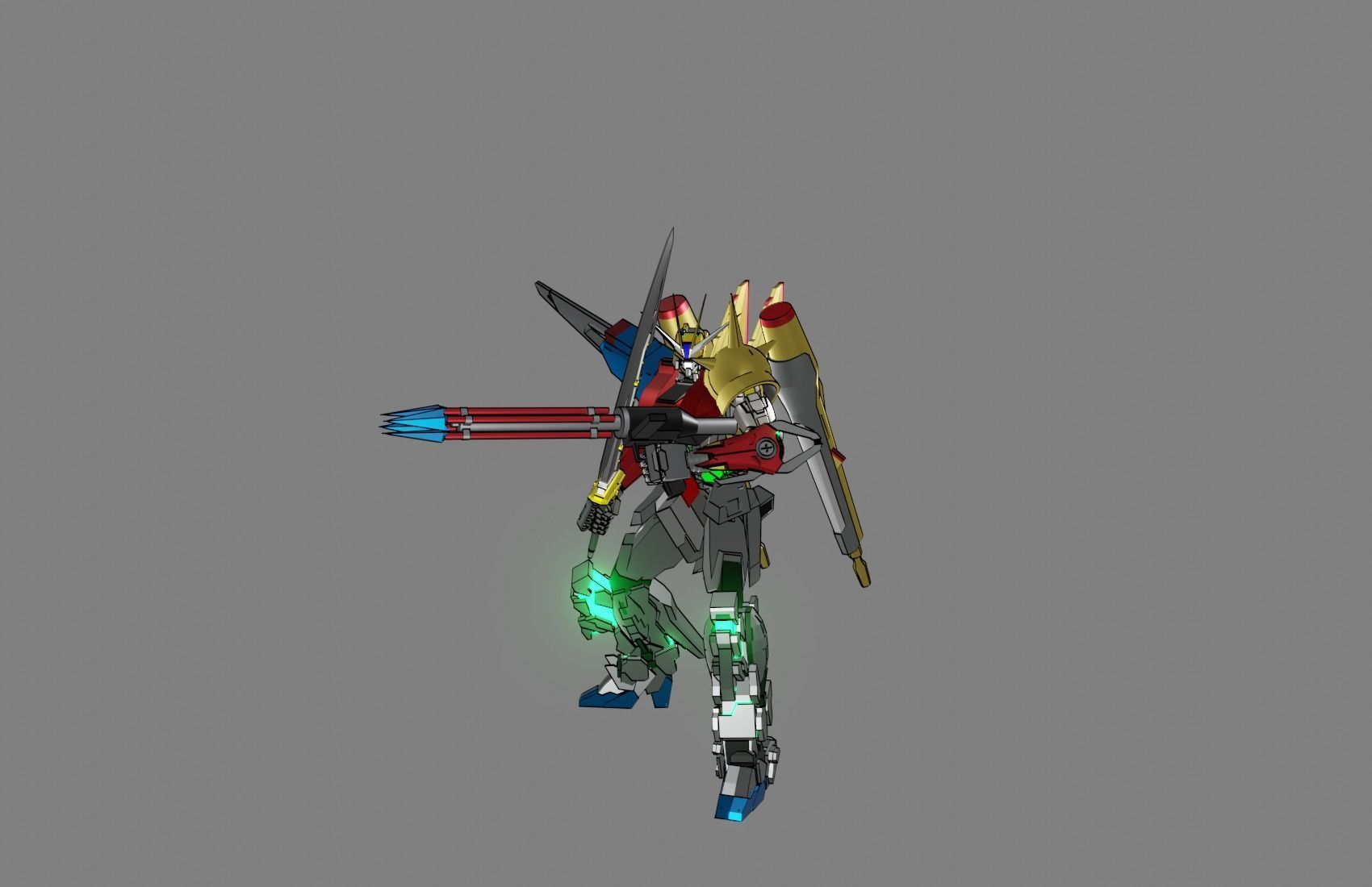 Attacker Gundam 20 3D model_3