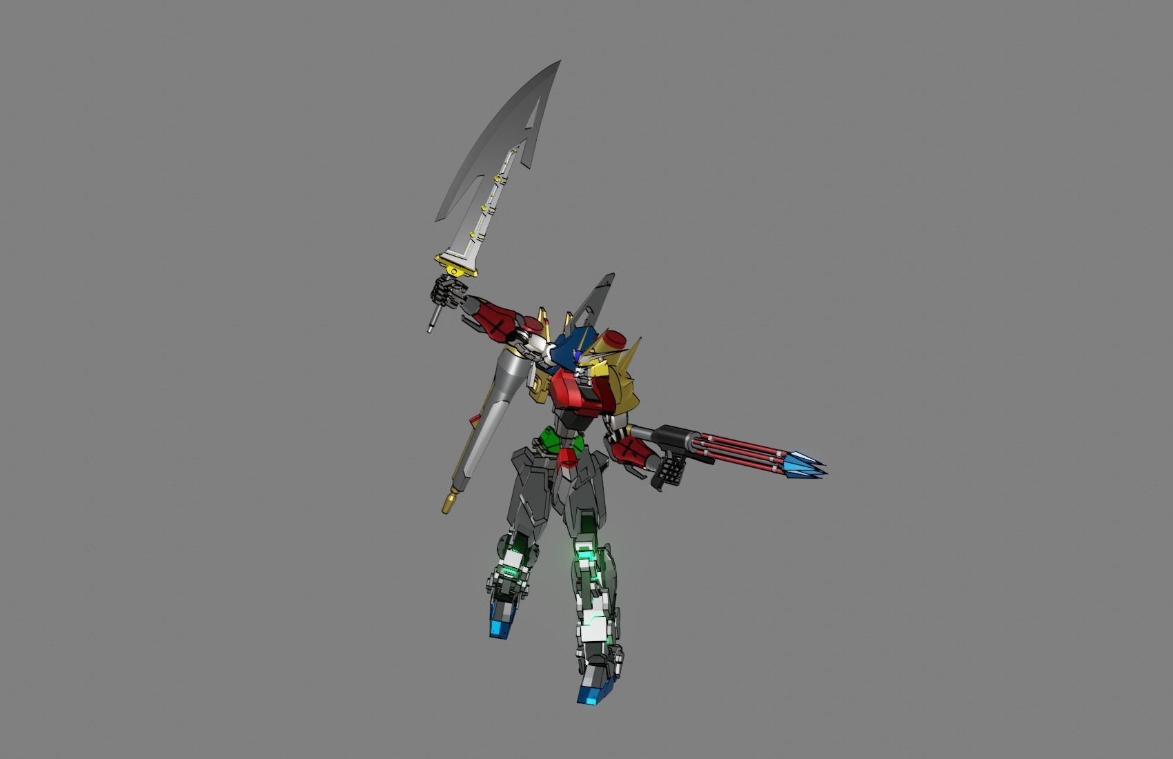 Attacker Gundam 20 3D model_19
