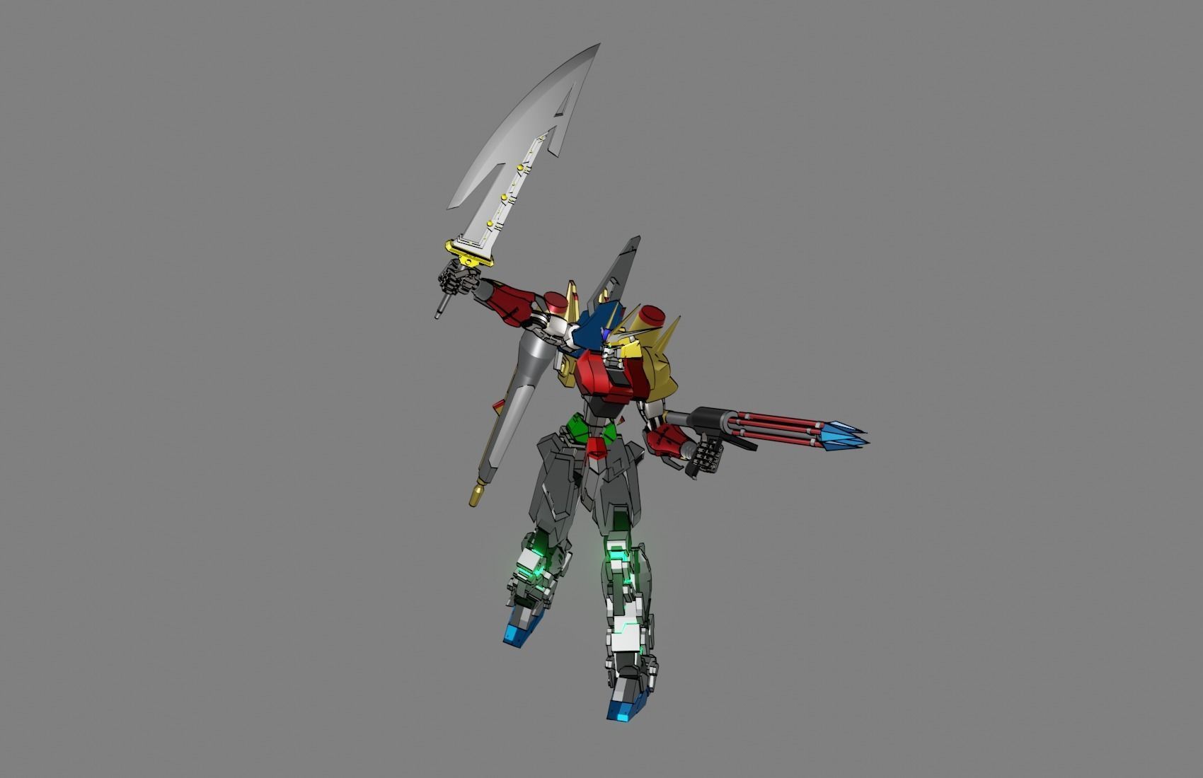 Attacker Gundam 20 3D model_12