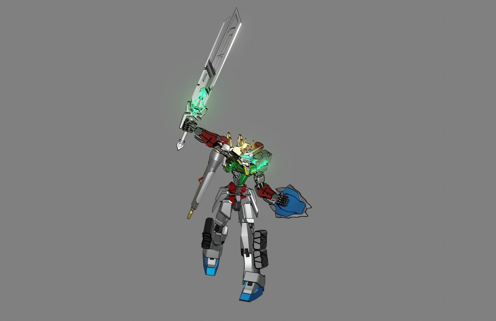 Attacker Gundam 2 3D model_21