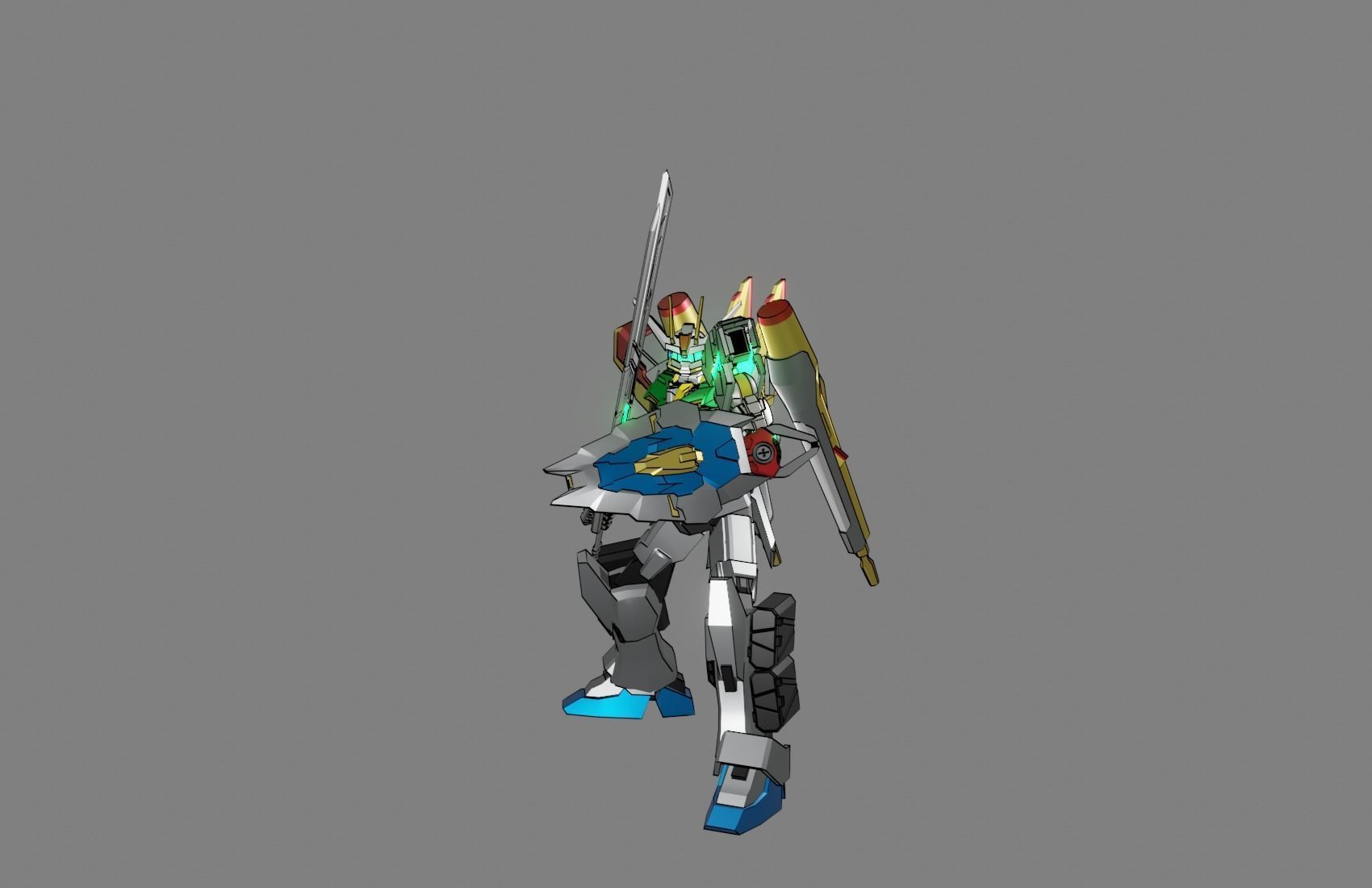Attacker Gundam 2 3D model_2