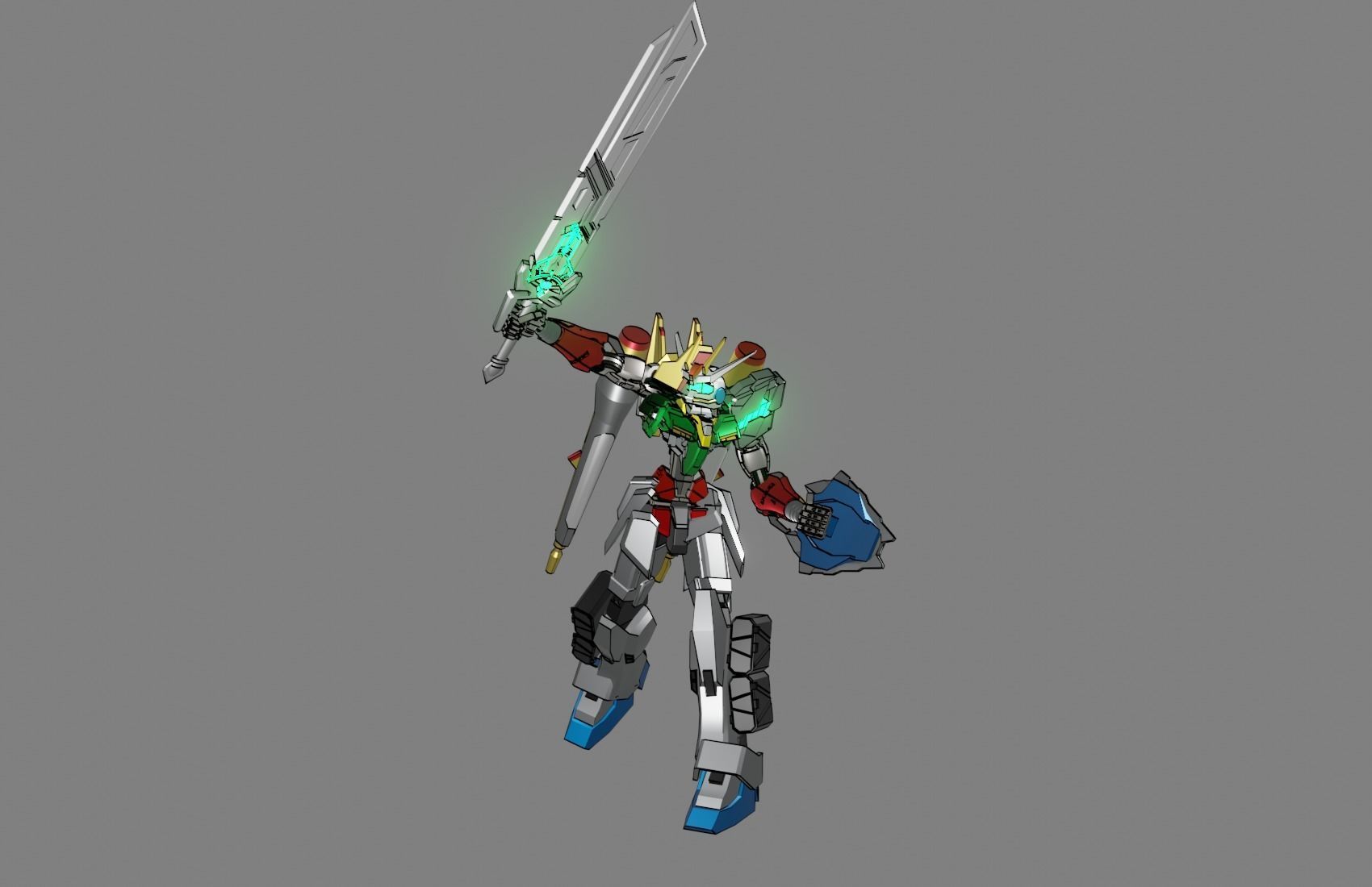 Attacker Gundam 2 3D model_11