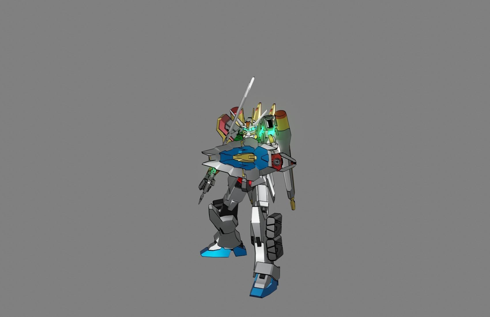 Attacker Gundam 2 3D model_5