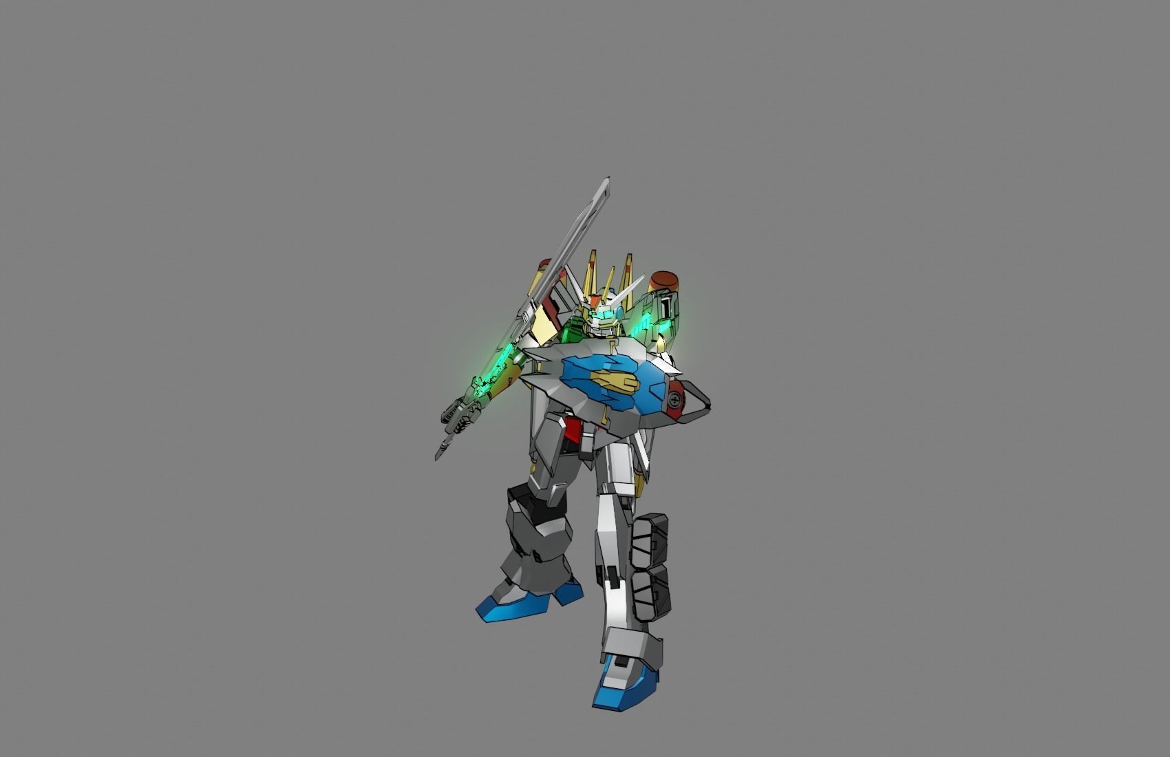 Attacker Gundam 2 3D model_7