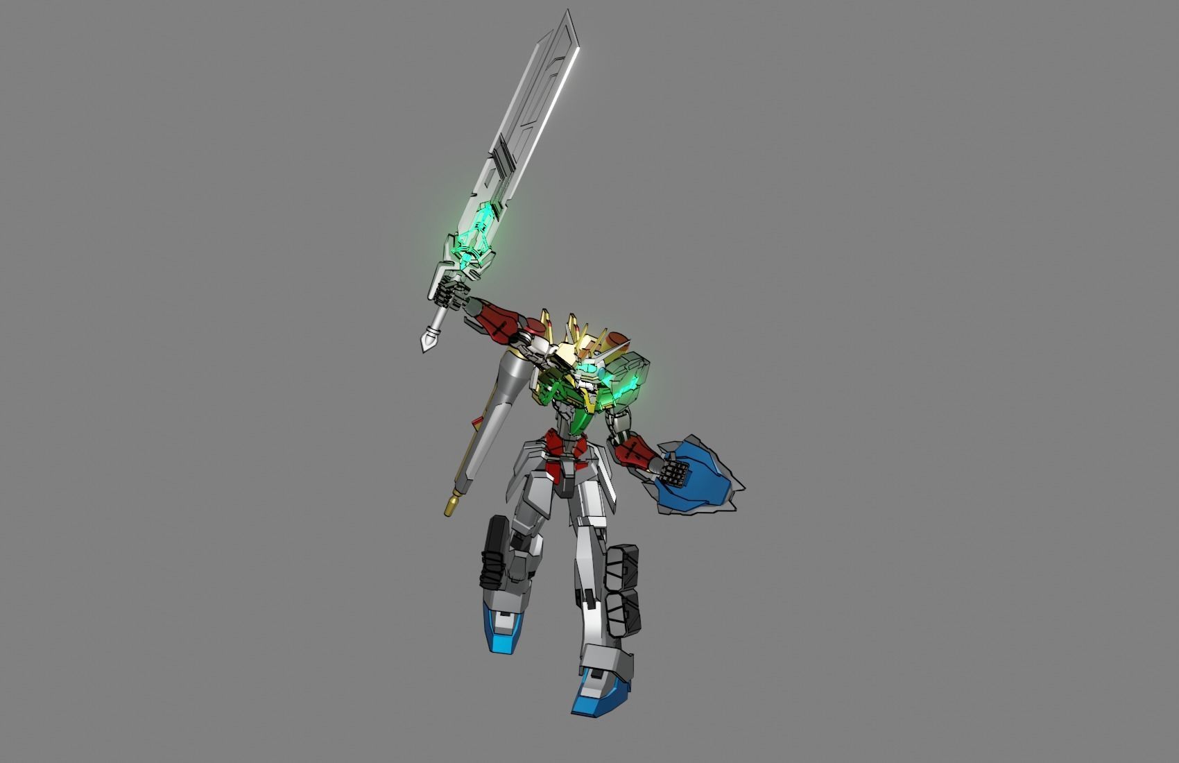 Attacker Gundam 2 3D model_19