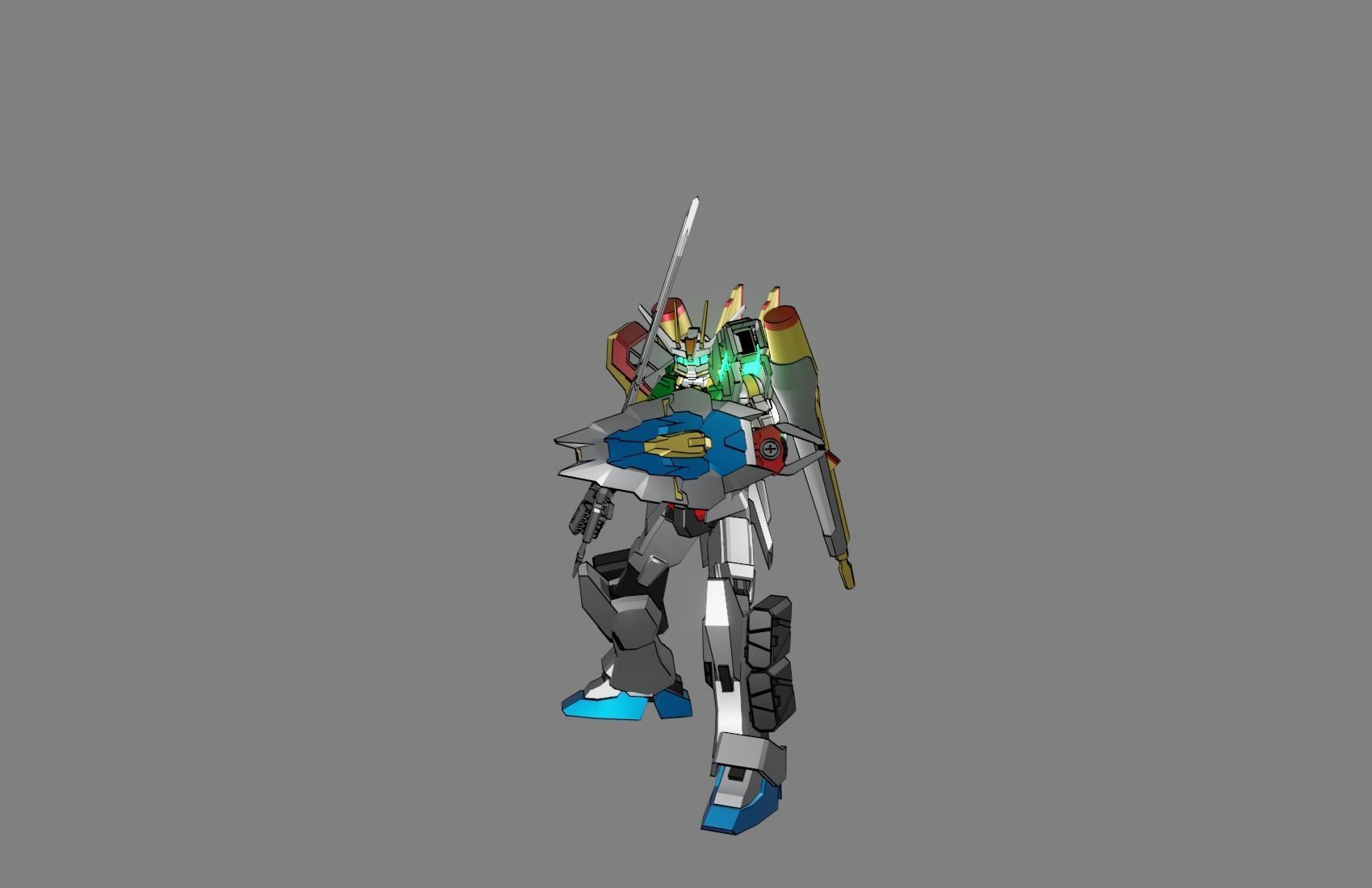 Attacker Gundam 2 3D model_4