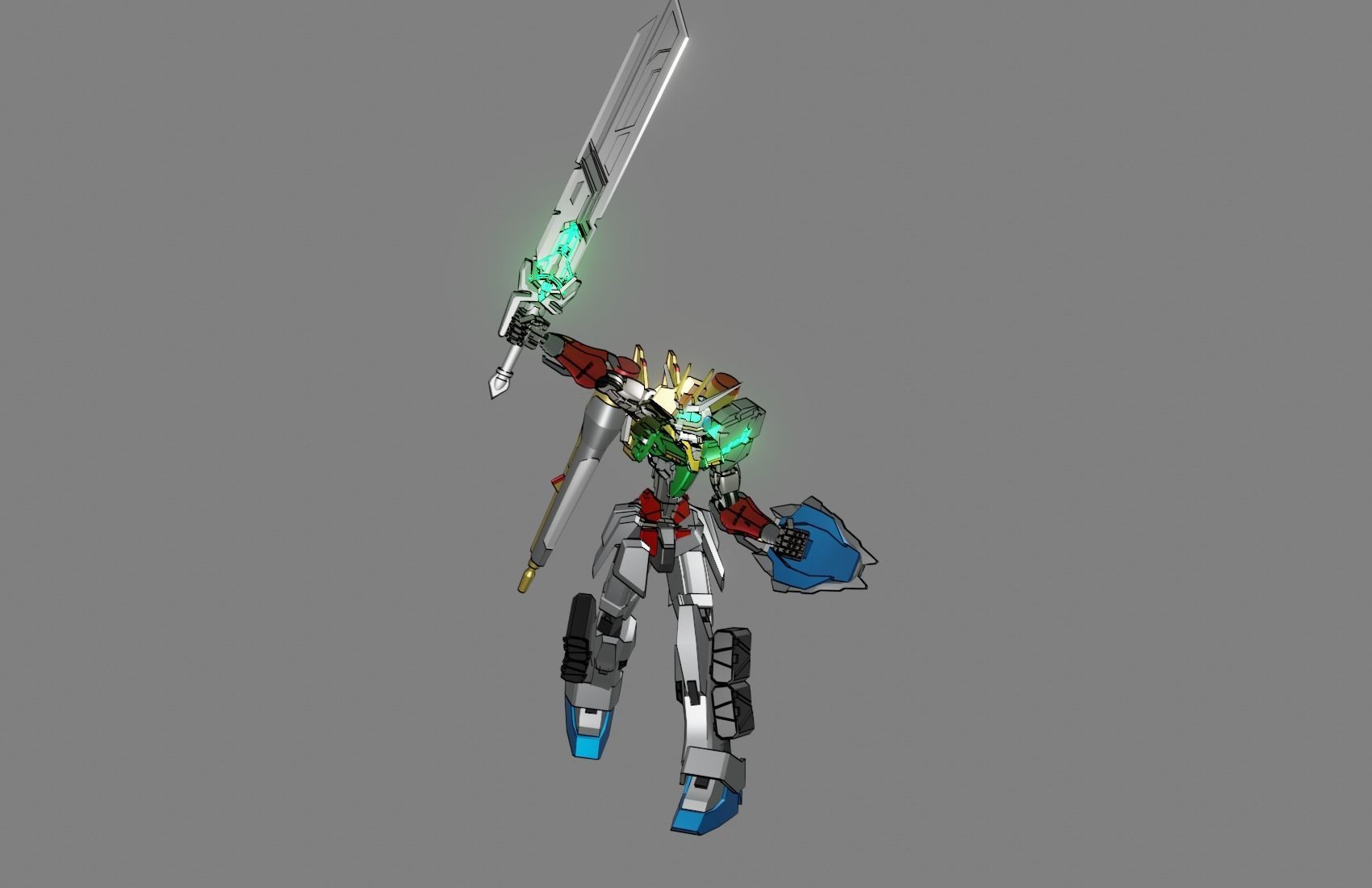 Attacker Gundam 2 3D model_16