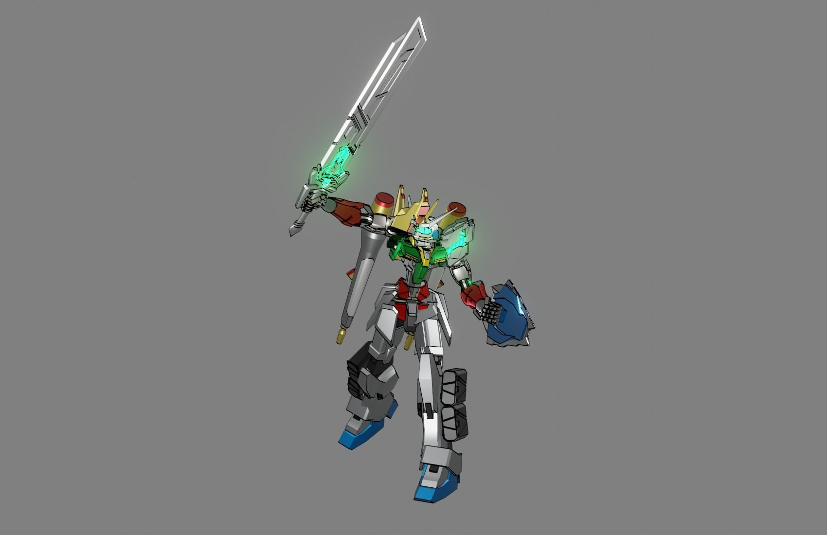 Attacker Gundam 2 3D model_10