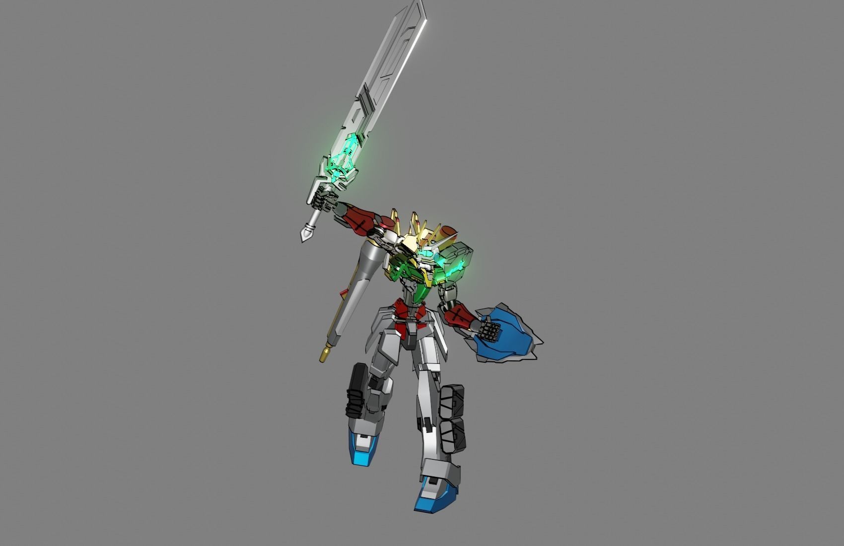 Attacker Gundam 2 3D model_15