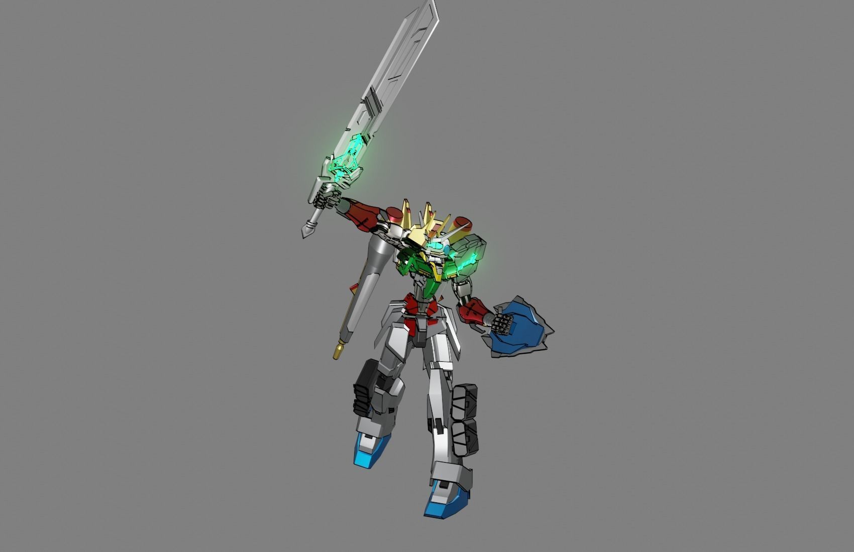 Attacker Gundam 2 3D model_12