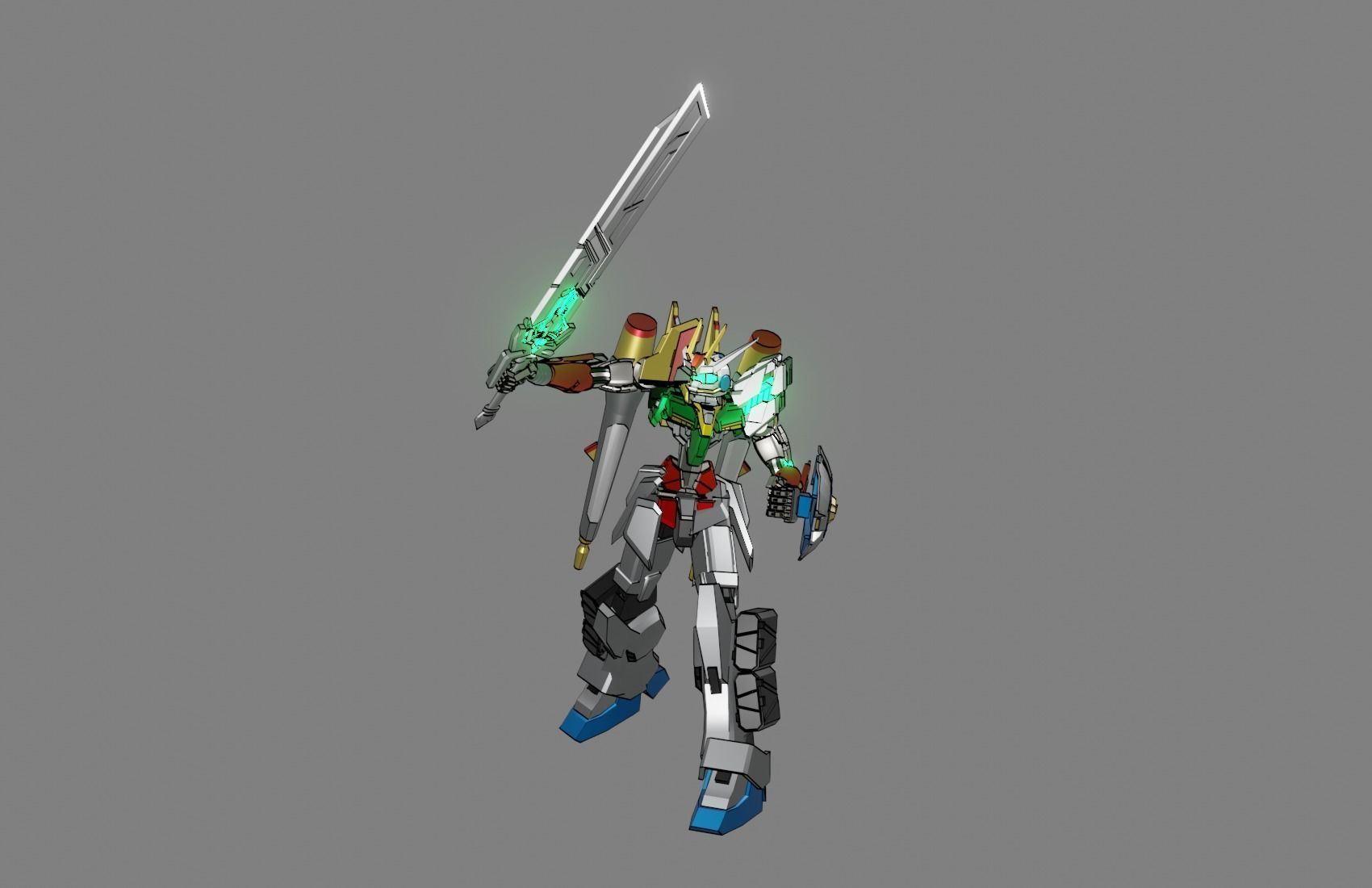 Attacker Gundam 2 3D model_9