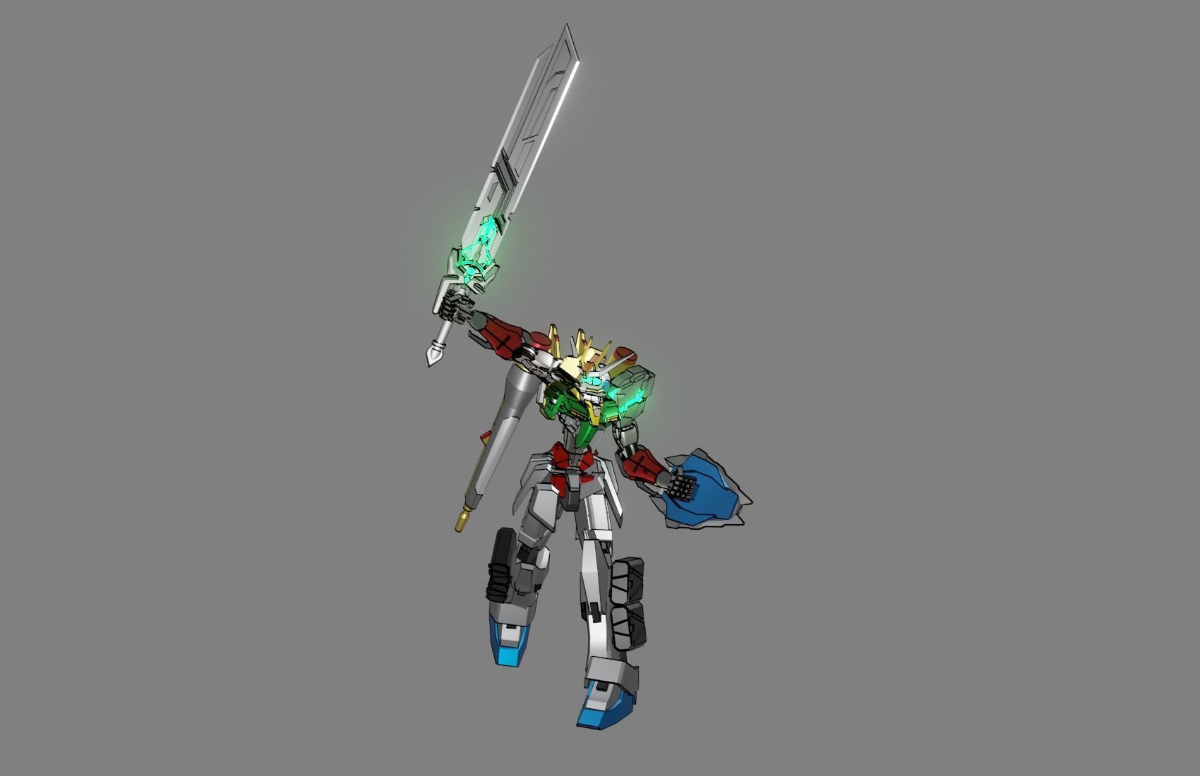 Attacker Gundam 2 3D model_24