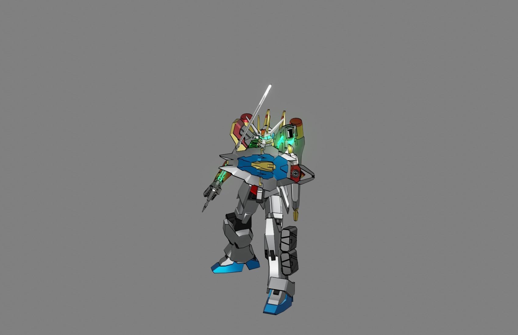 Attacker Gundam 2 3D model_6