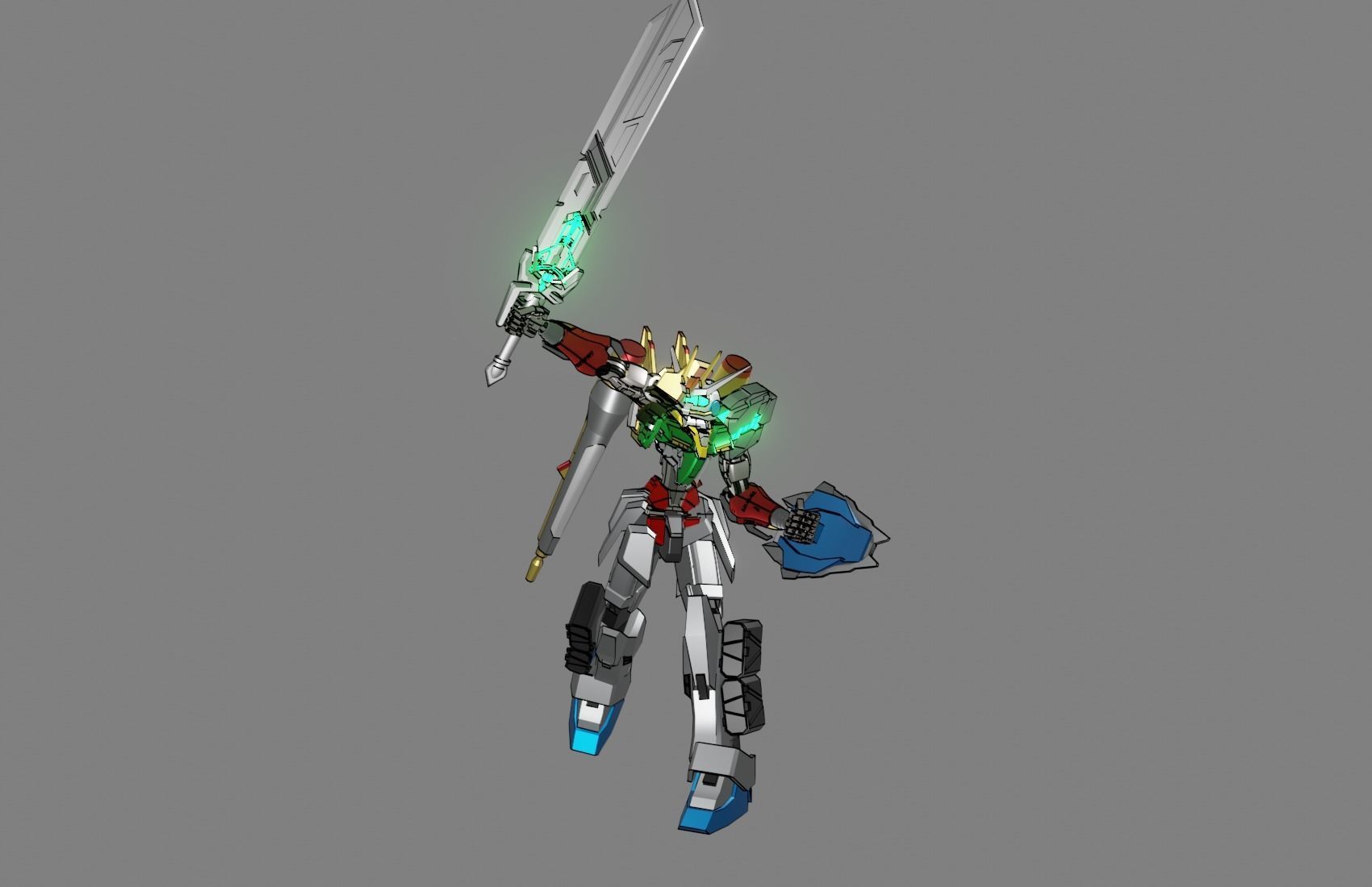 Attacker Gundam 2 3D model_13