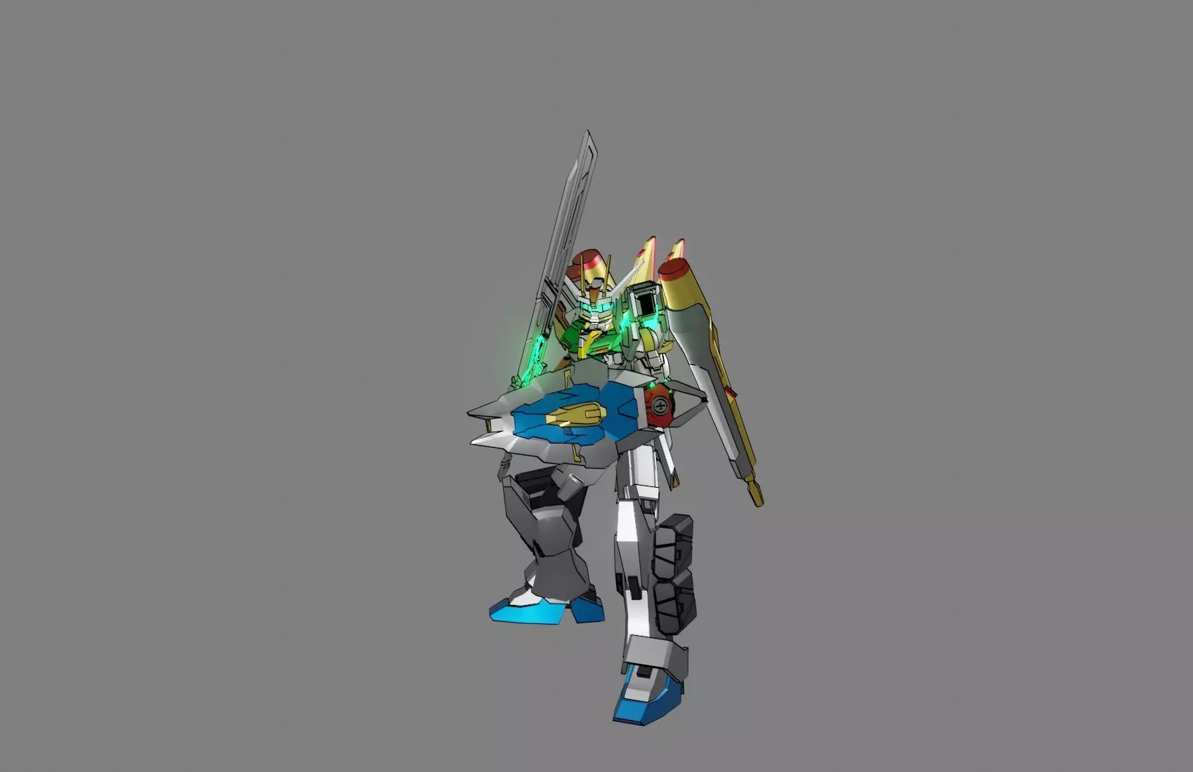Attacker Gundam 2 3D model_0