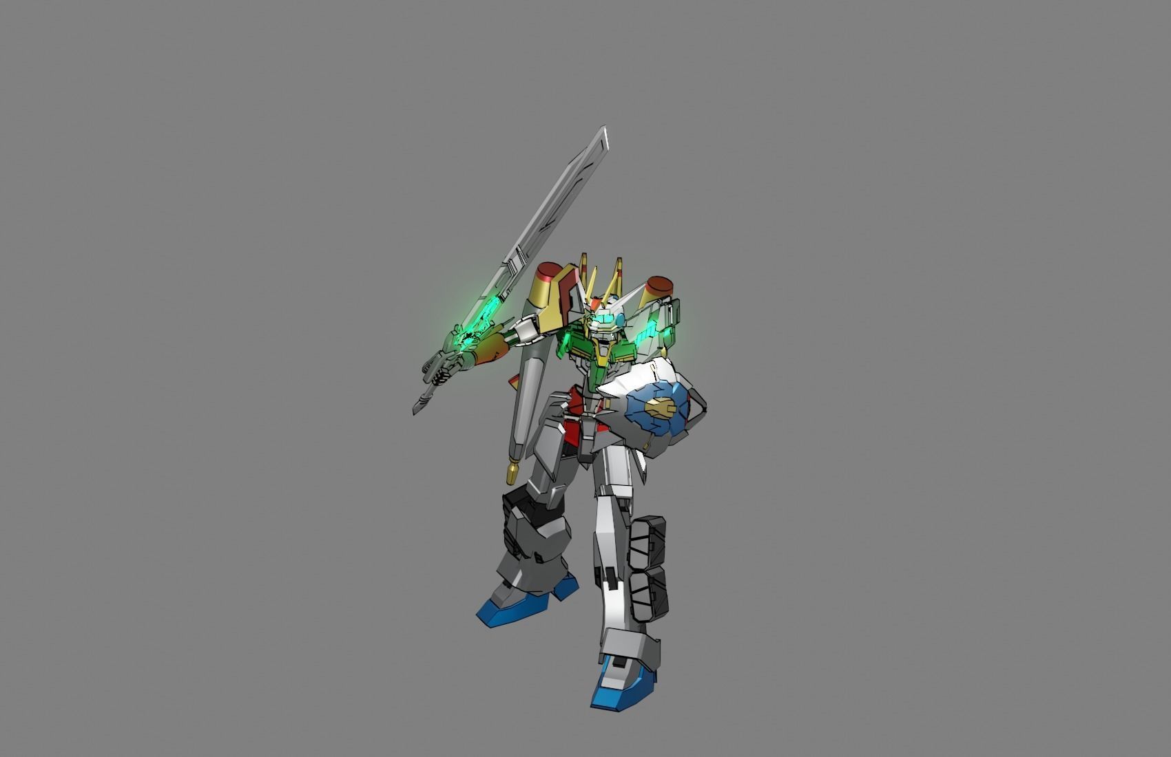 Attacker Gundam 2 3D model_8