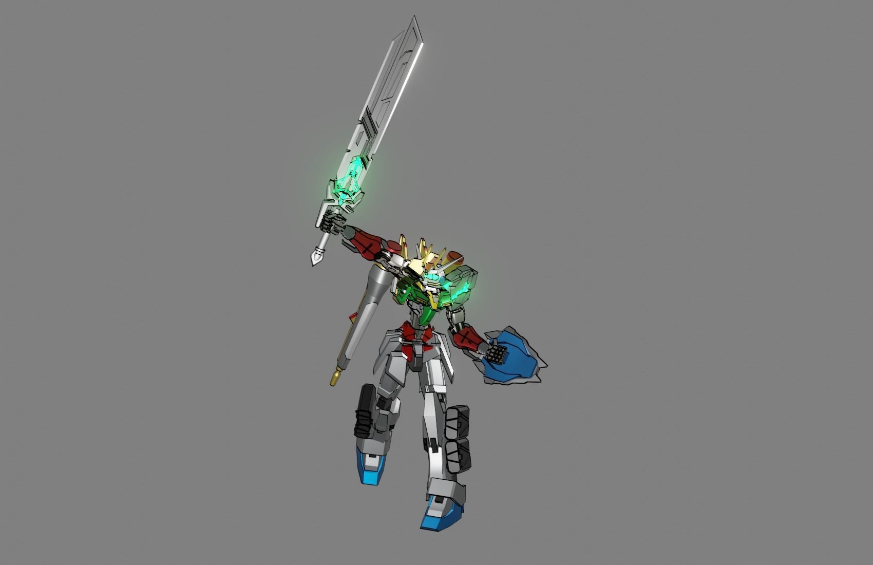 Attacker Gundam 2 3D model_22