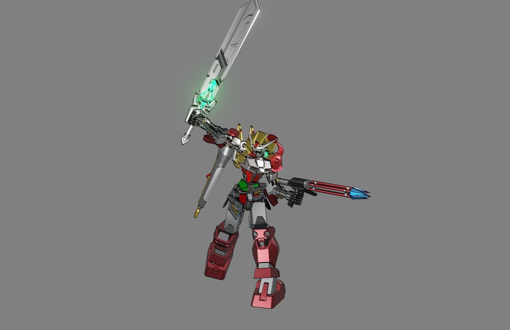 Attacker Gundam 18 3D model_14