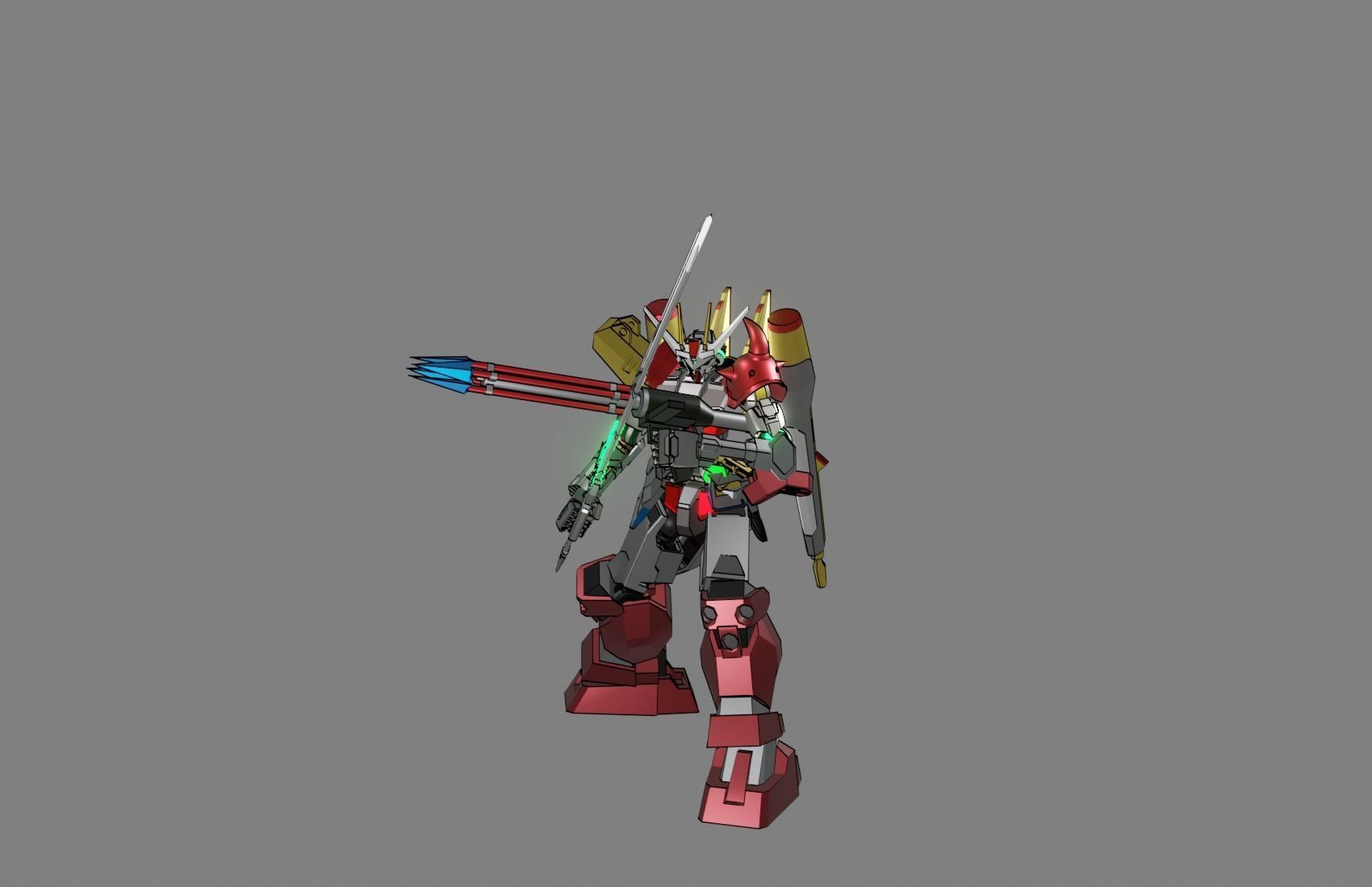 Attacker Gundam 18 3D model_5