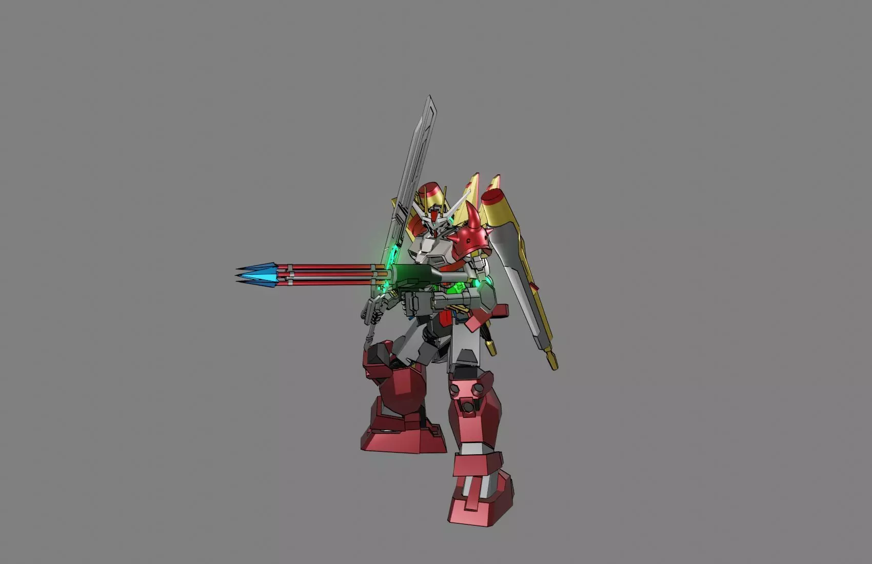 Attacker Gundam 18 3D model_0