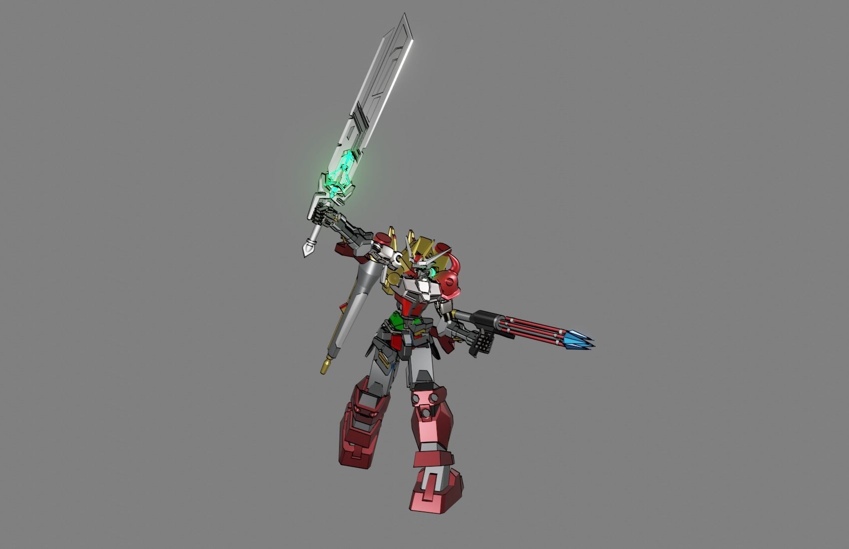 Attacker Gundam 18 3D model_21
