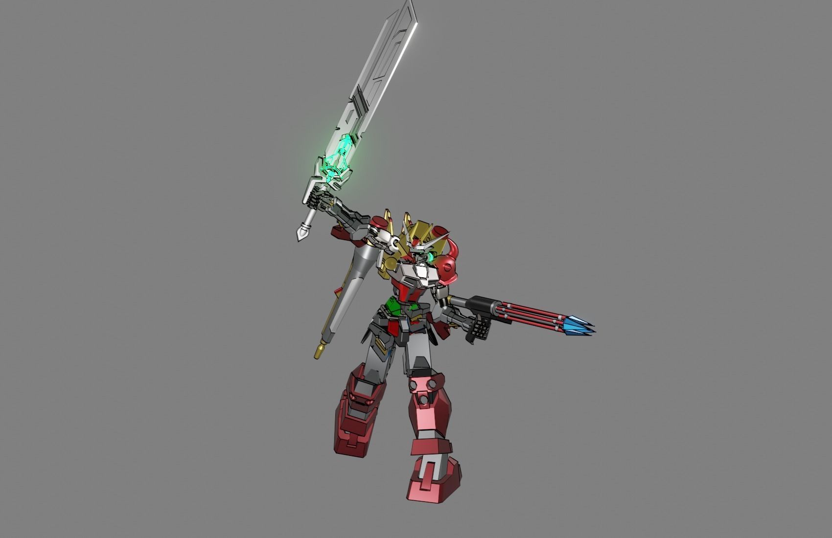 Attacker Gundam 18 3D model_16