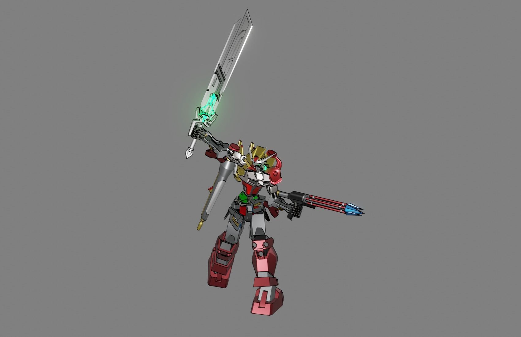 Attacker Gundam 18 3D model_22